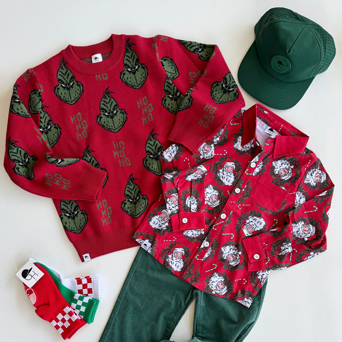 Holiday Long Sleeve Collared Shirt