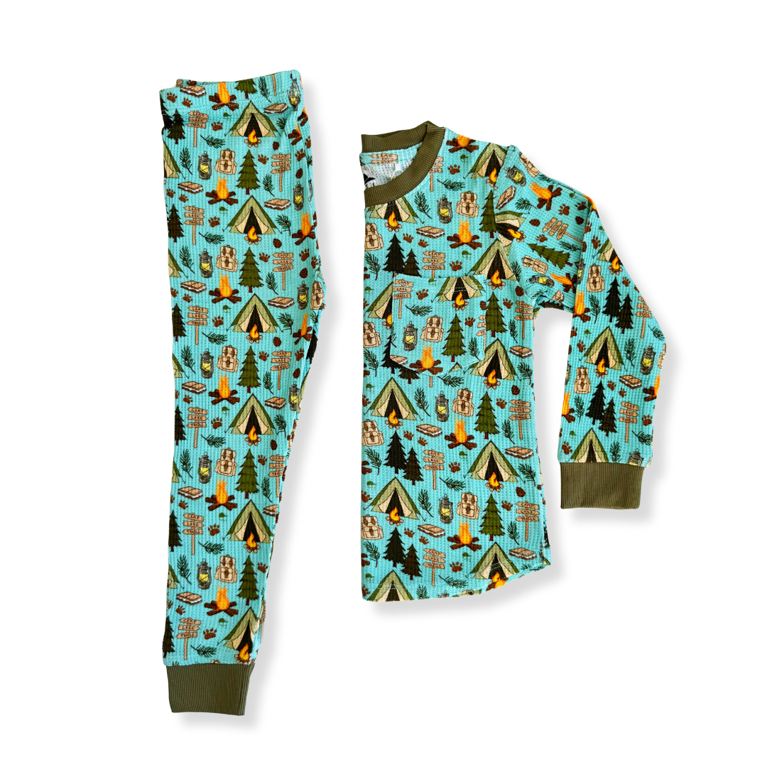 Waffle Bamboo Long Sleeve Pajamas
