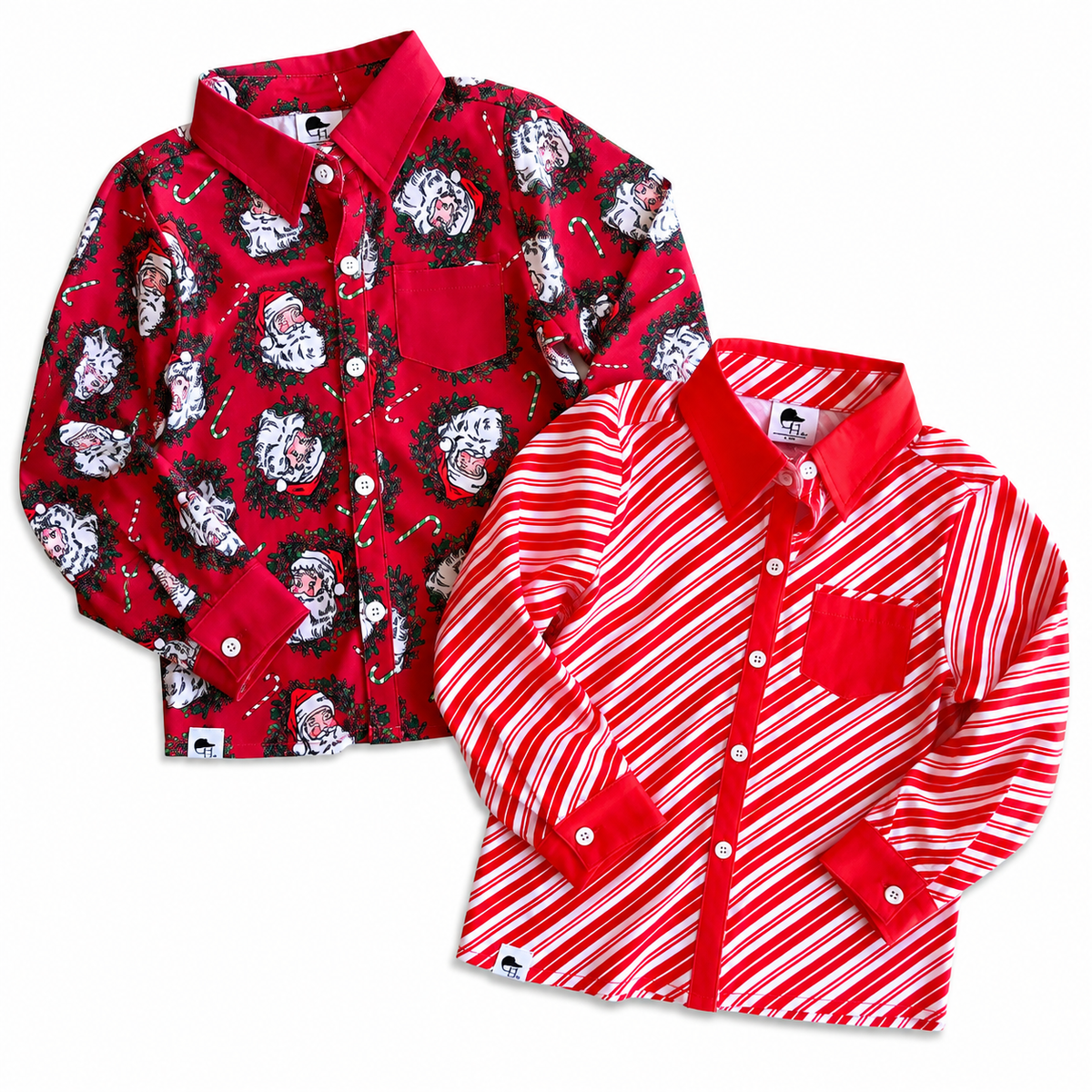 Holiday Long Sleeve Collared Shirt