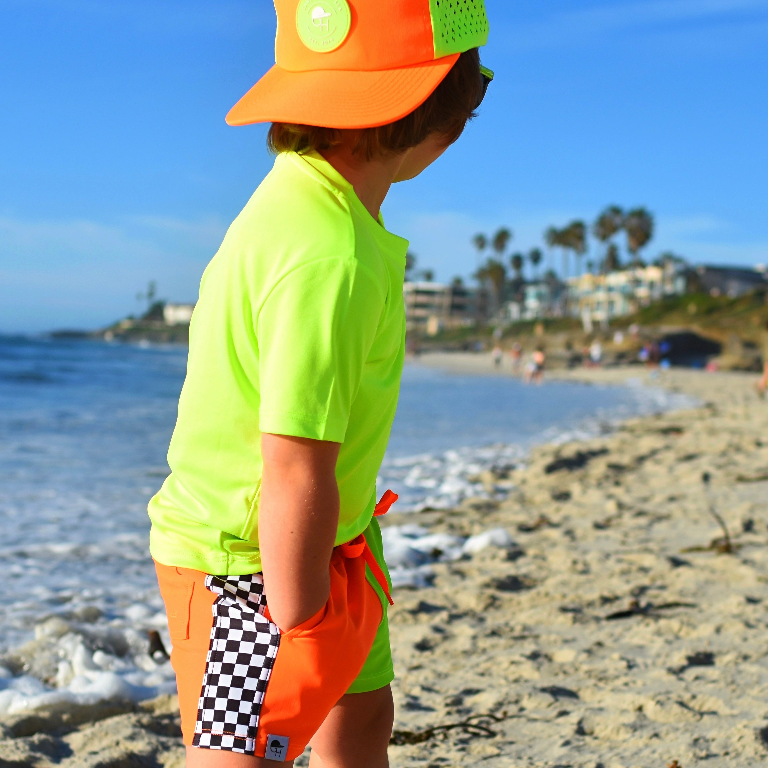 Check Colorblock Neon Spotfast™ Fusion Swim Shorts