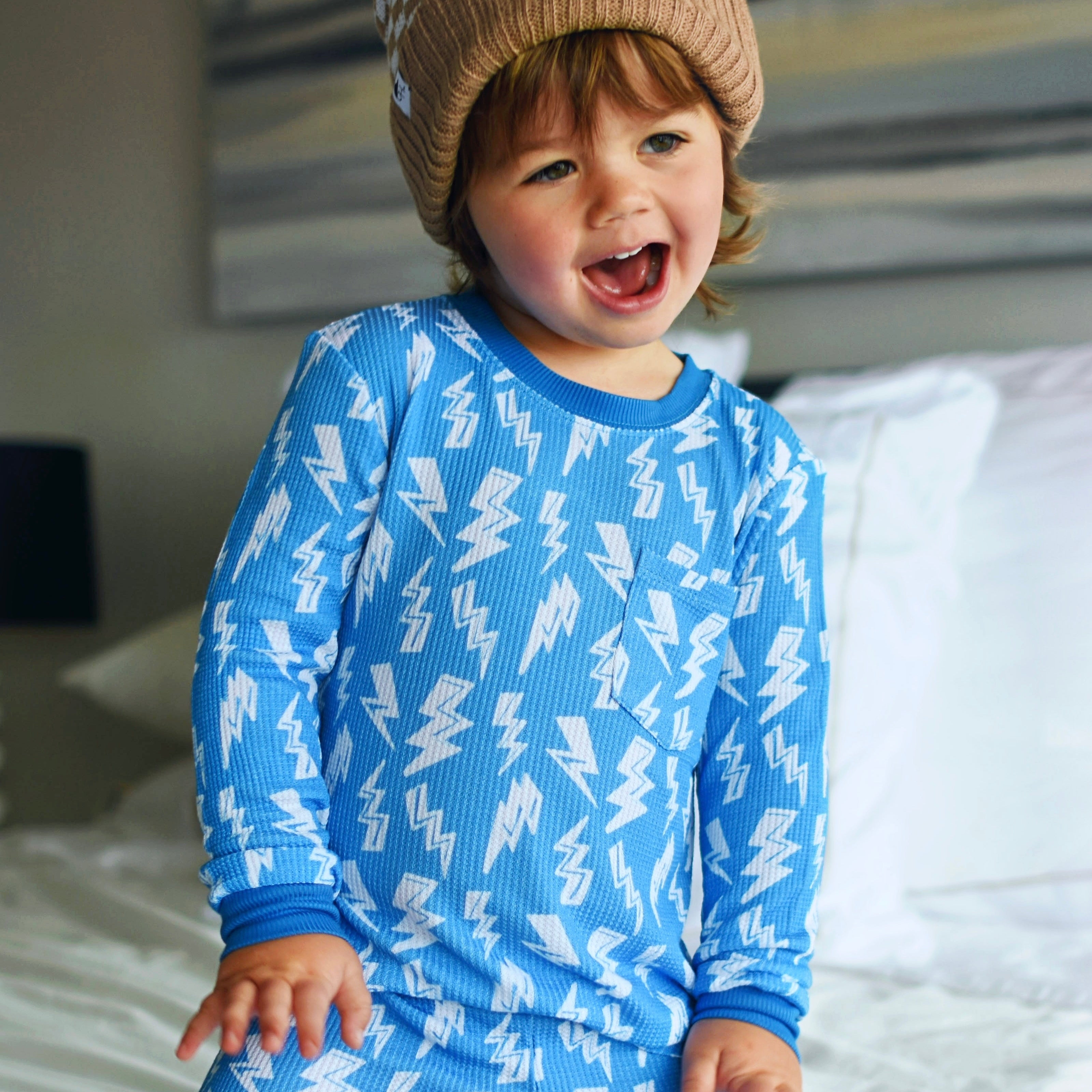 Waffle Bamboo Long Sleeve Pajamas