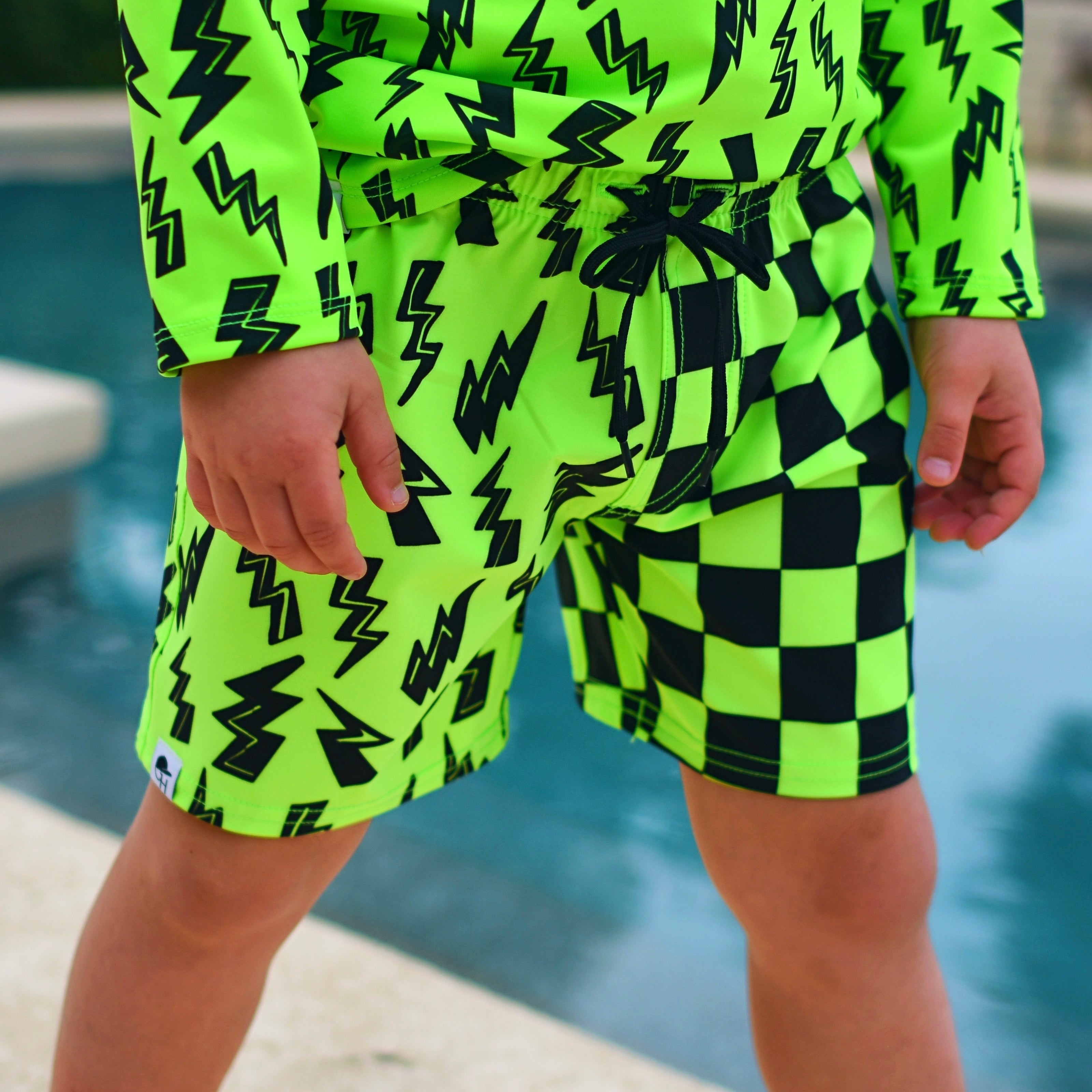 Check Bolt Neon Spotfast™ Hybrid Swim Shorts