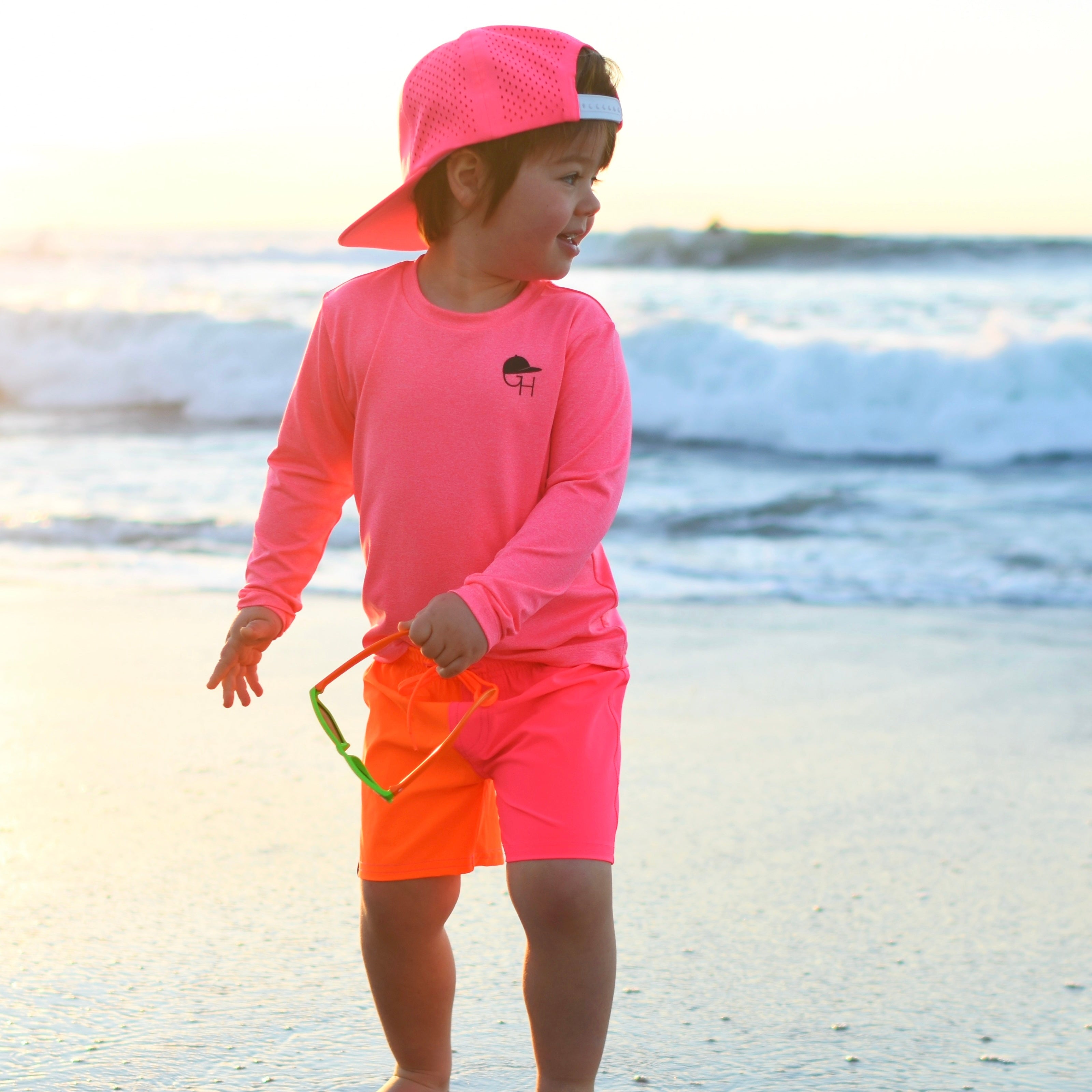 Neon Spotfast™ Color Block Hybrid Swim Shorts