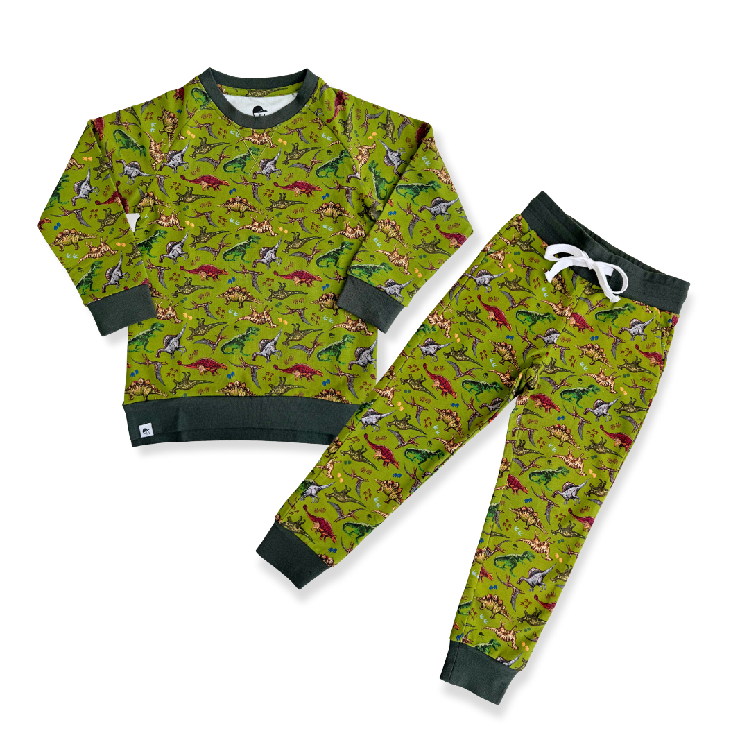 Dino Bamboo Crew Top + Jogger