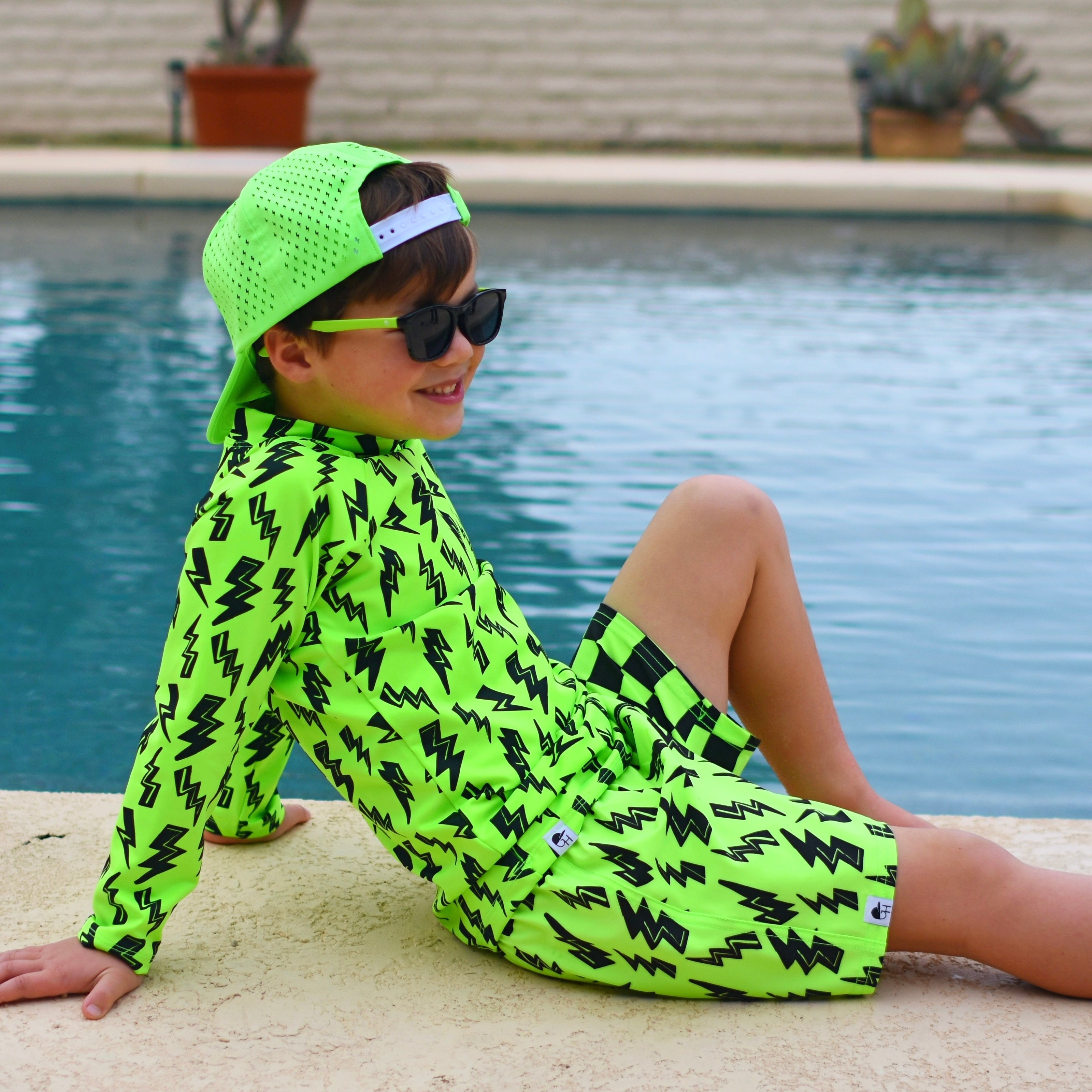 Check Bolt Neon Spotfast™ Hybrid Swim Shorts