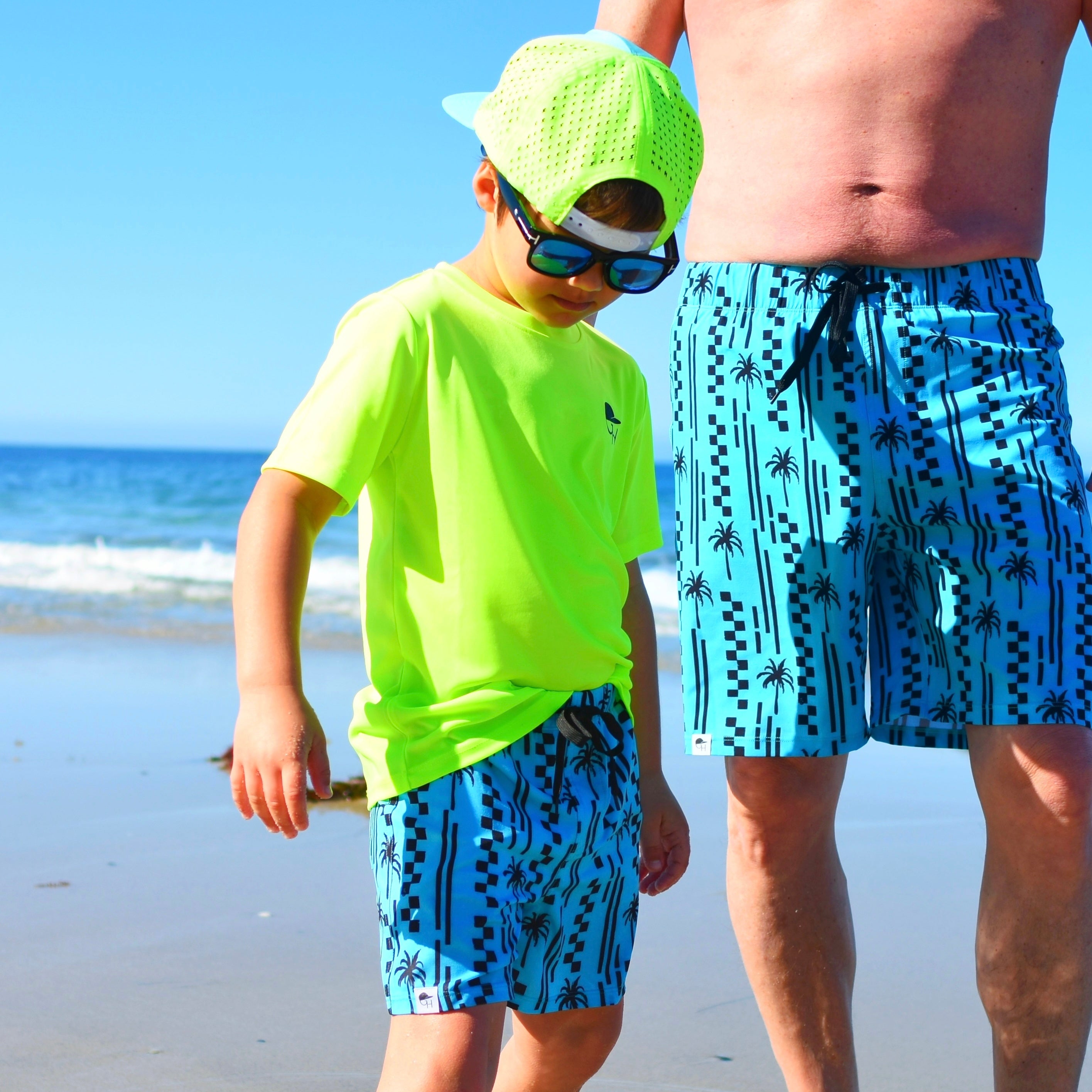 Palm Check Performance Lined Hybrid Swim Shorts