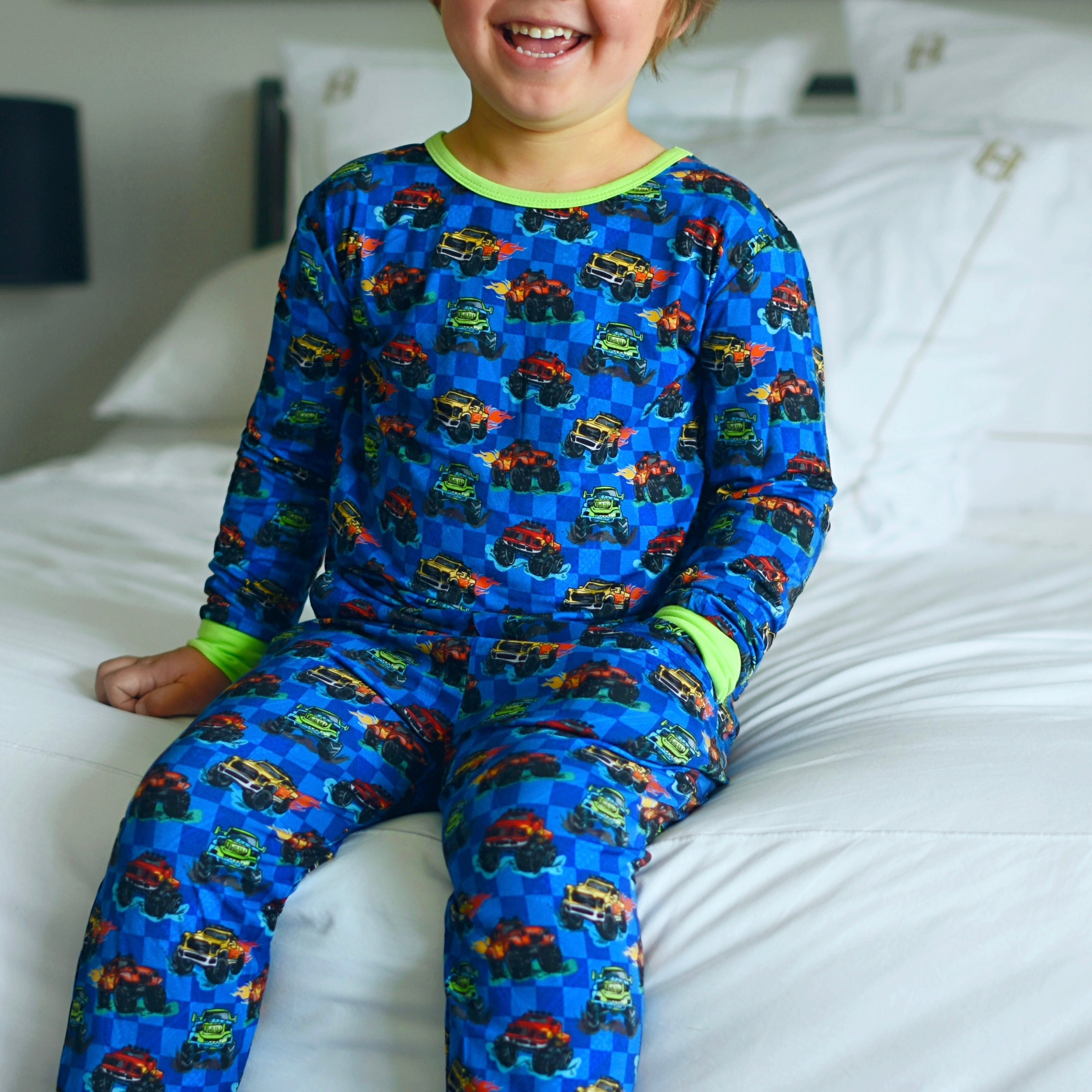 Monster Truck Bamboo Jogger Pajamas