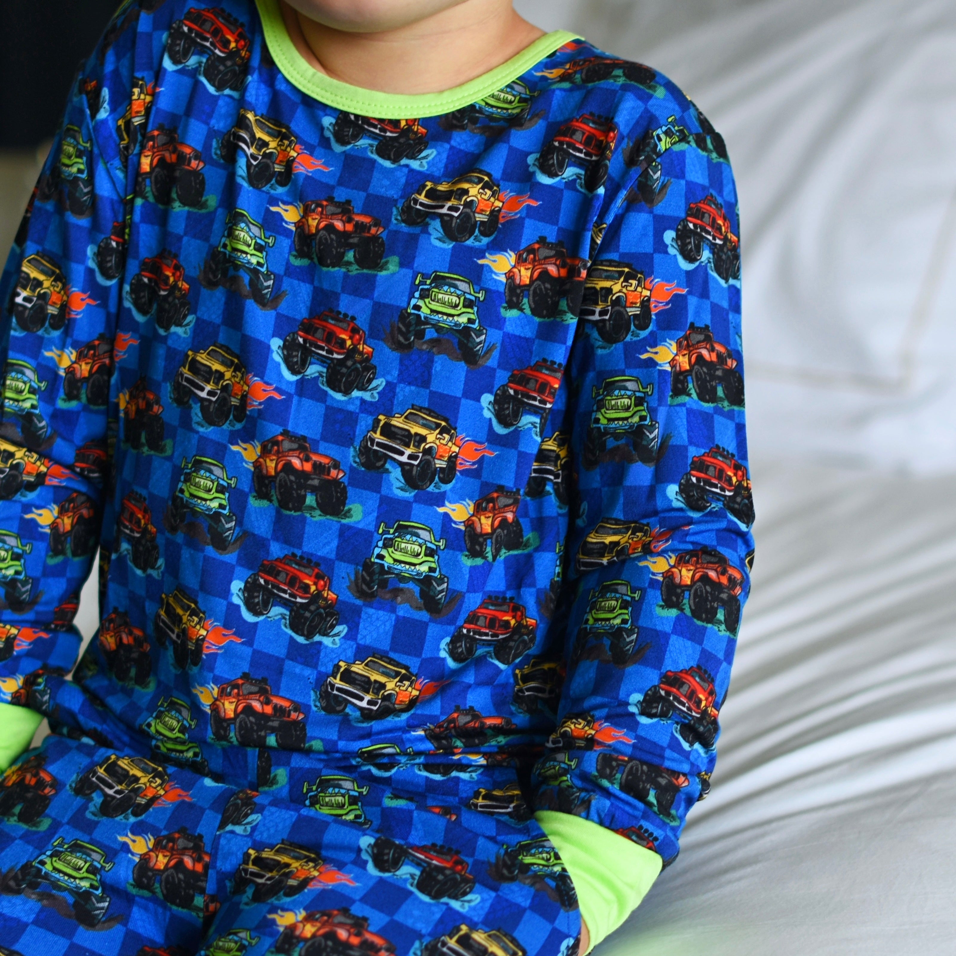 Monster Truck Bamboo Jogger Pajamas