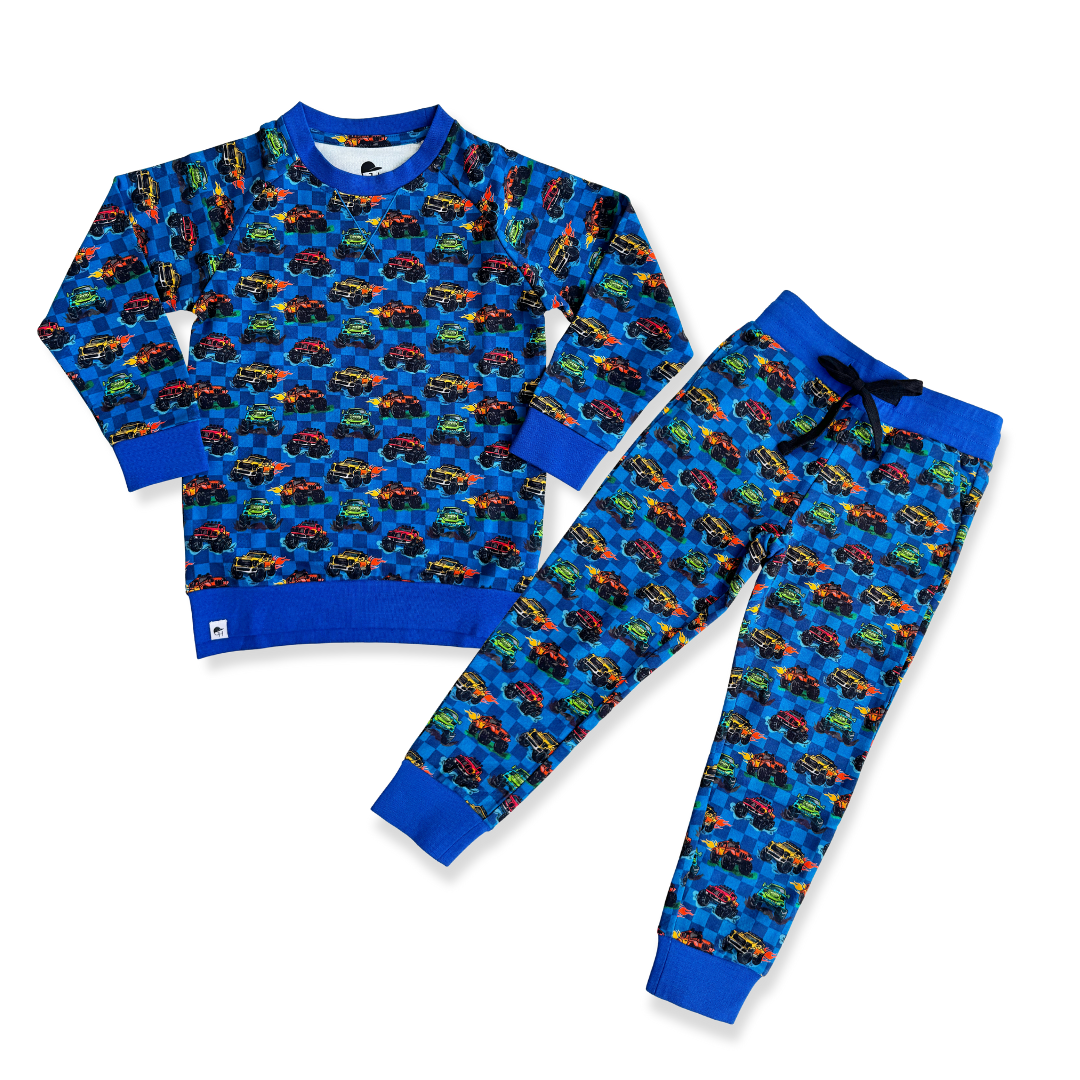 Monster Trucks Bamboo Crew Top + Jogger