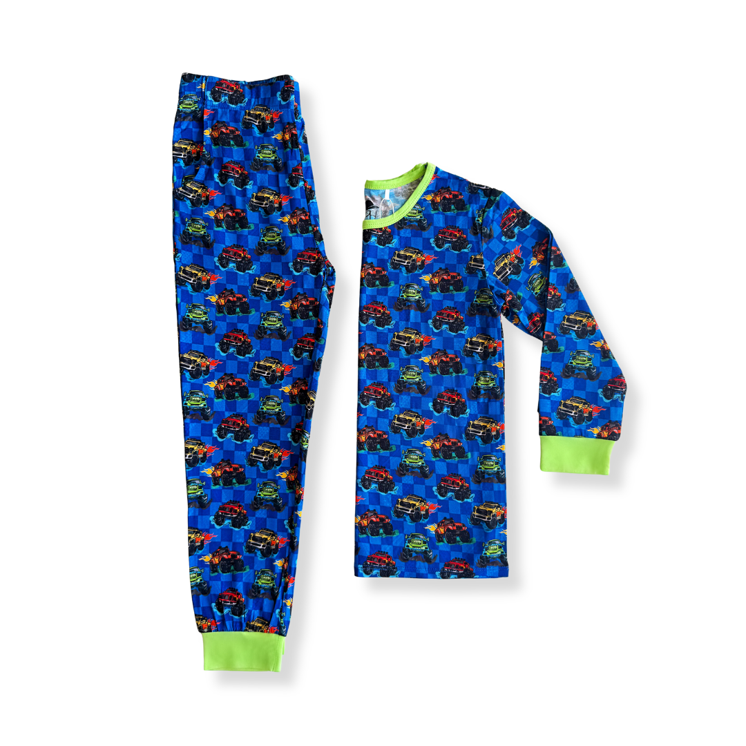 Monster Truck Bamboo Jogger Pajamas