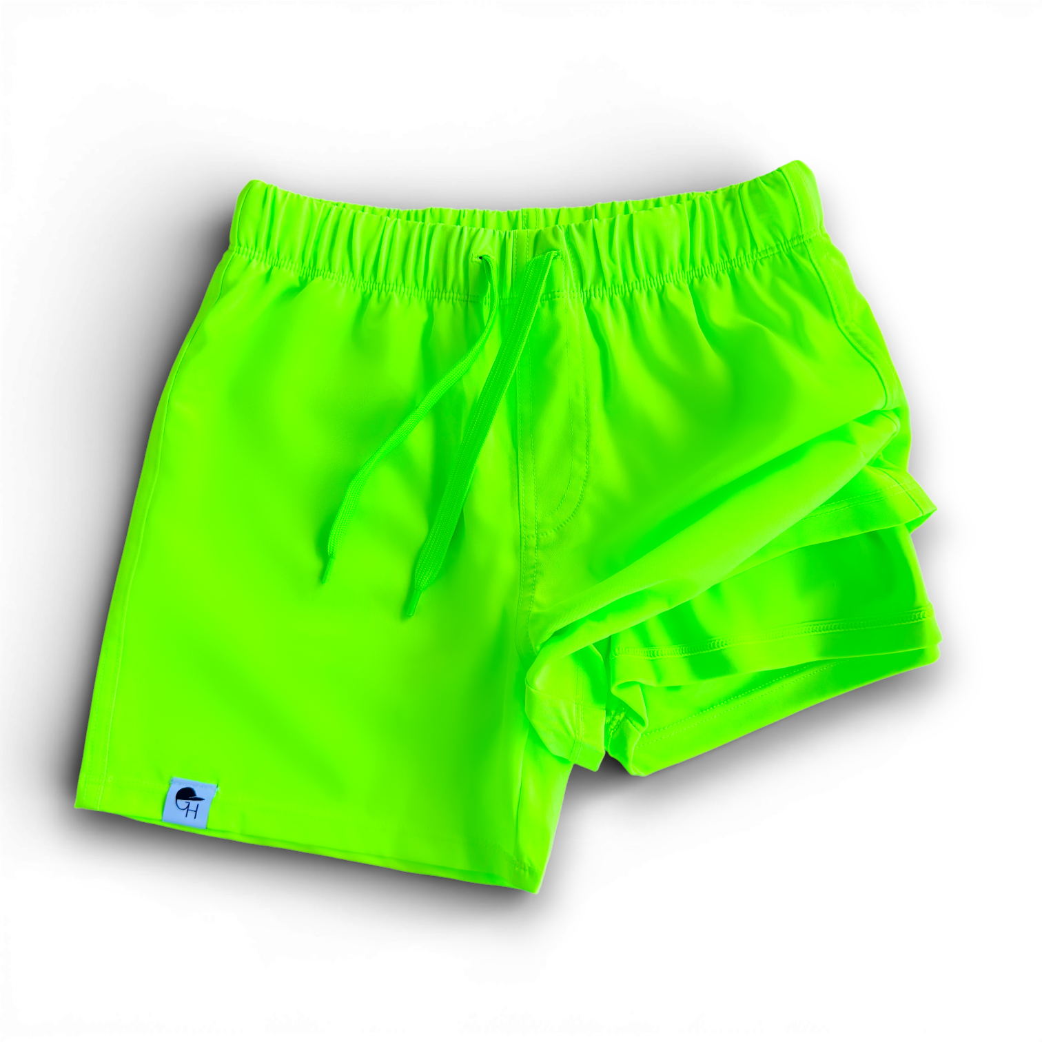 Solid Neon Spotfast™ Performance Lined Hybrid Swim Shorts | High