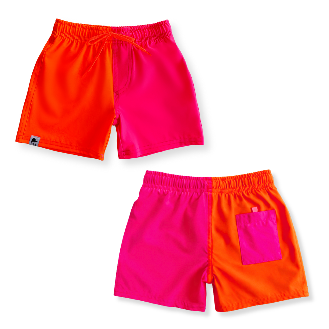 Neon Spotfast™ Color Block Hybrid Swim Shorts