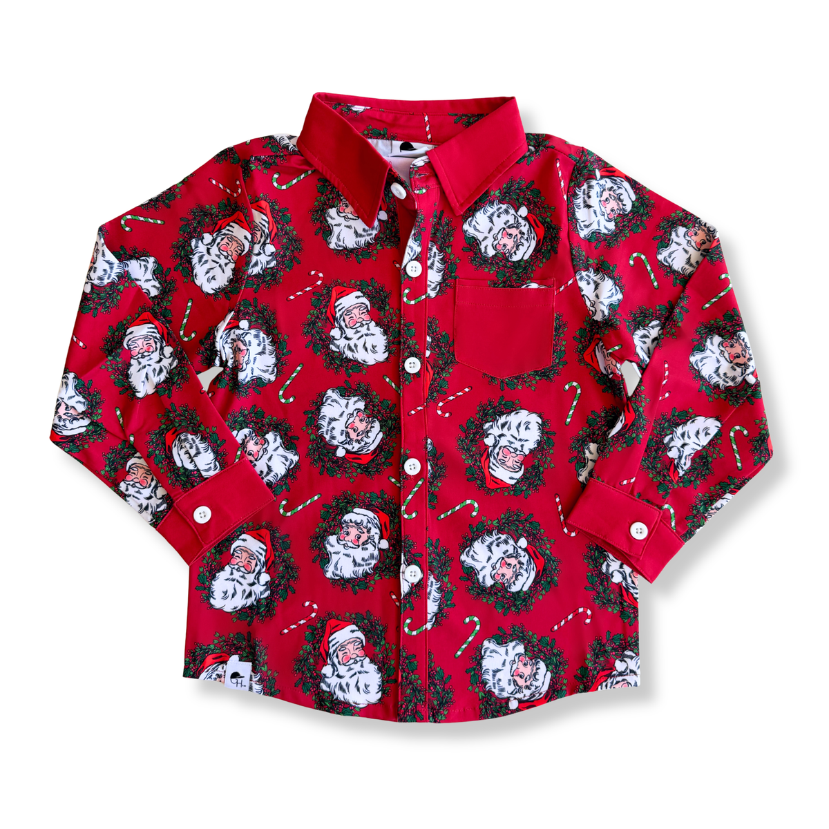 Holiday Long Sleeve Collared Shirt