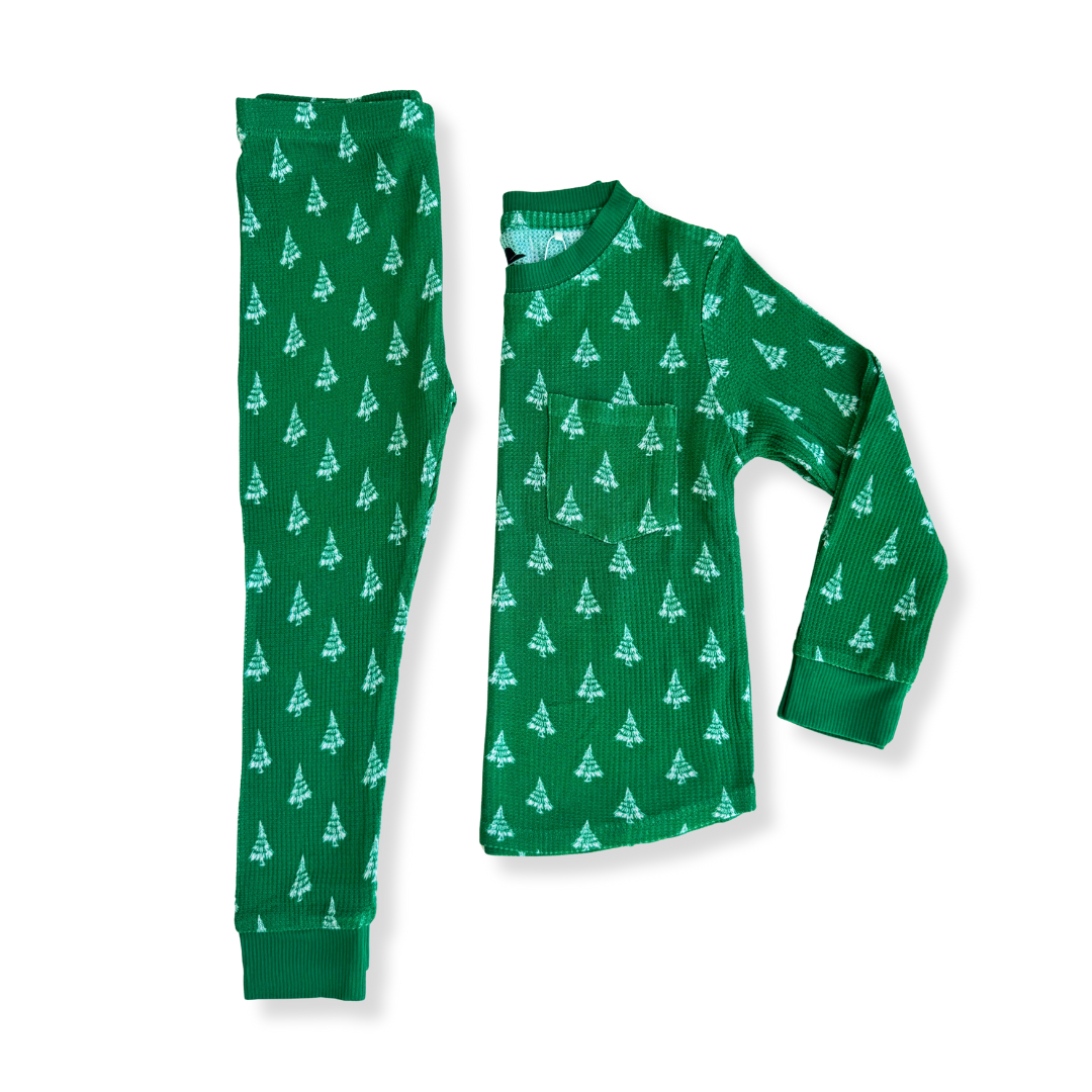 Waffle Bamboo Long Sleeve Pajamas
