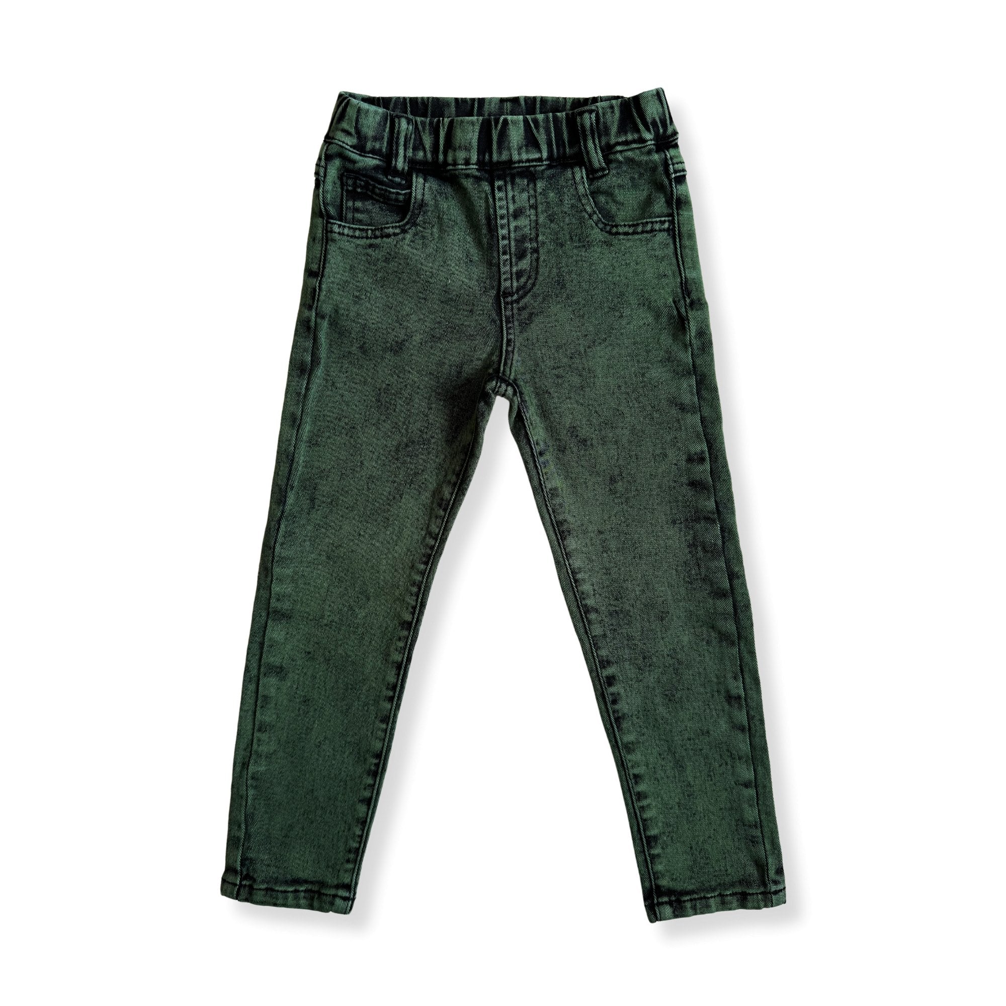 Acid Wash Green Denim Pants - George Hats