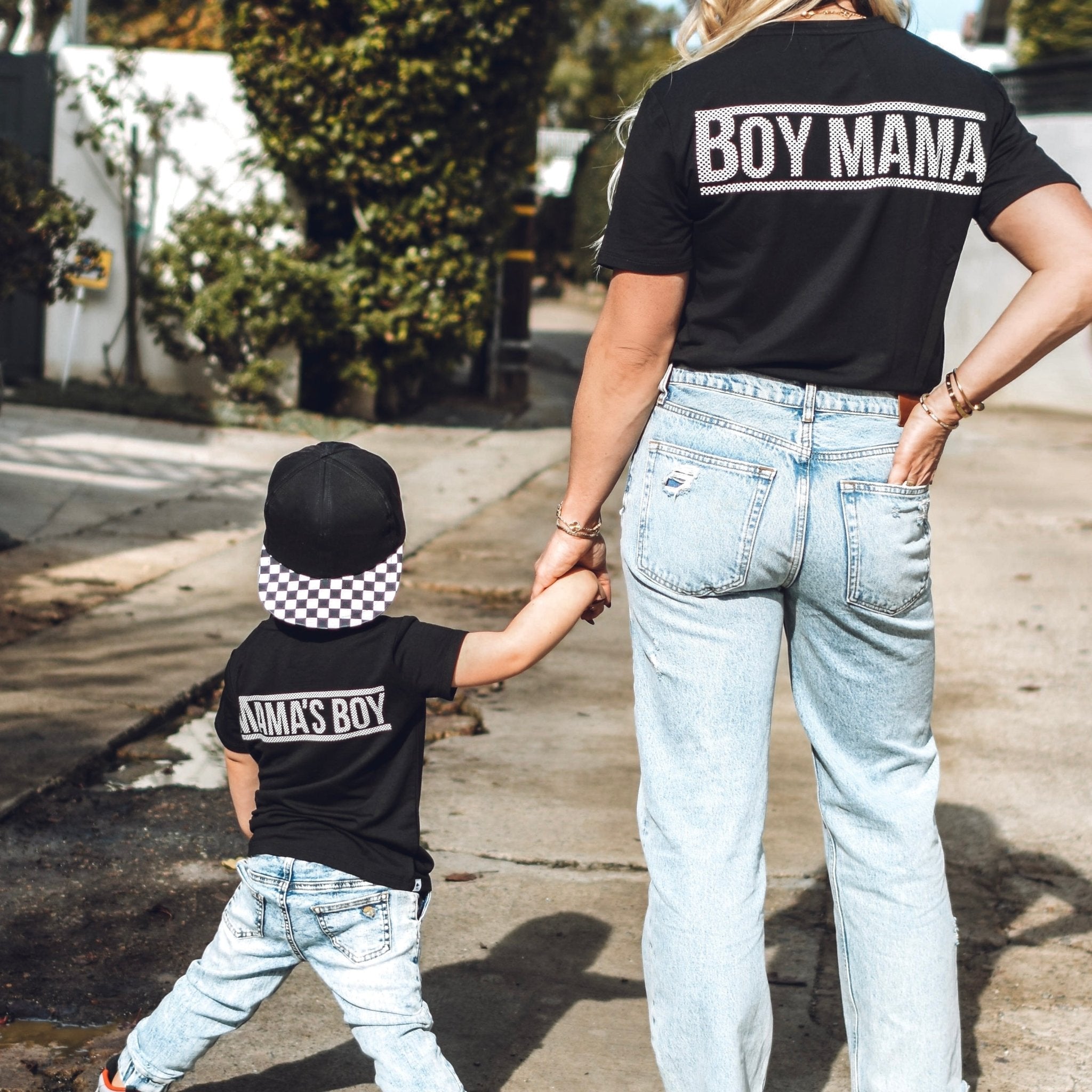 Adult Check Boy Mama Bamboo Pocket Tee - George Hats