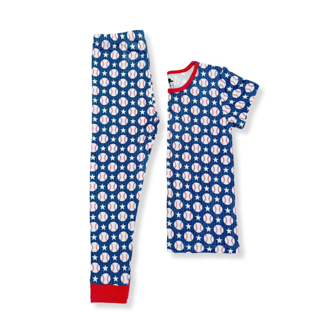 Baseball Short Sleeve Pajamas - George Hats