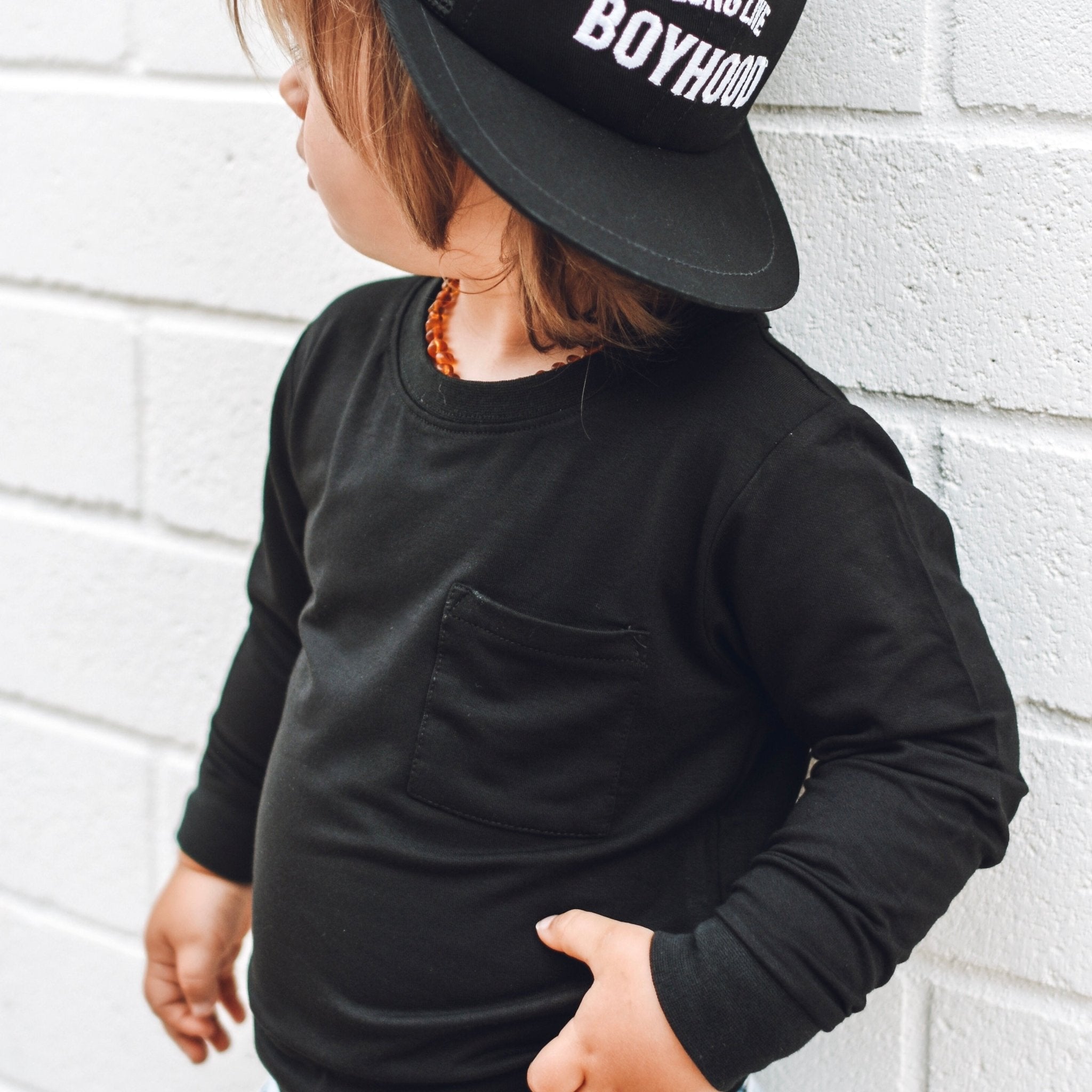 Boyhood Crew LS Bamboo Tee - George Hats