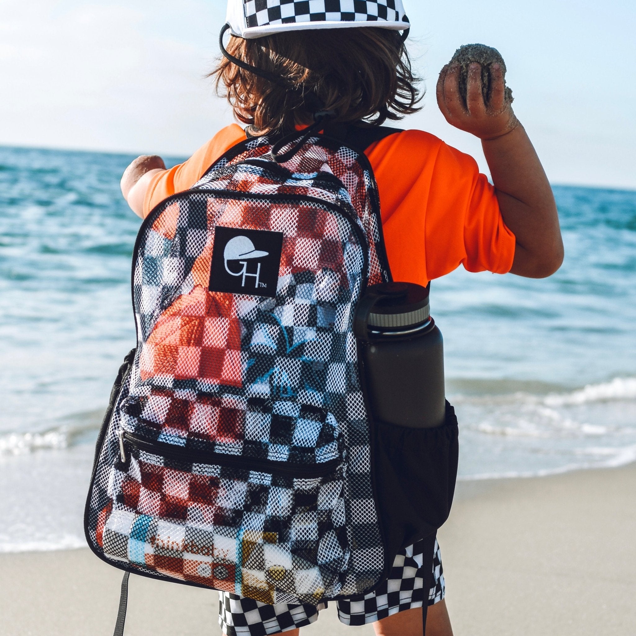 Clear Check Mesh Backpack - George Hats