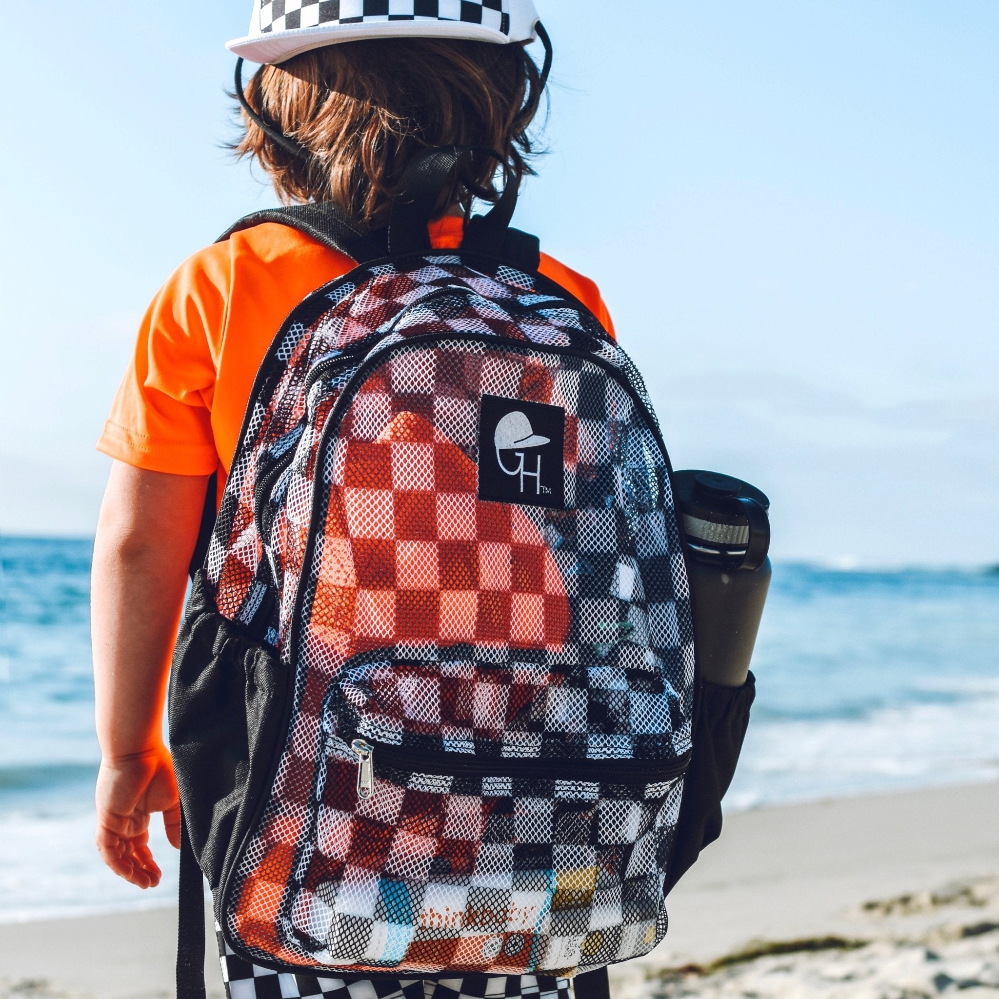 Clear Check Mesh Backpack - George Hats