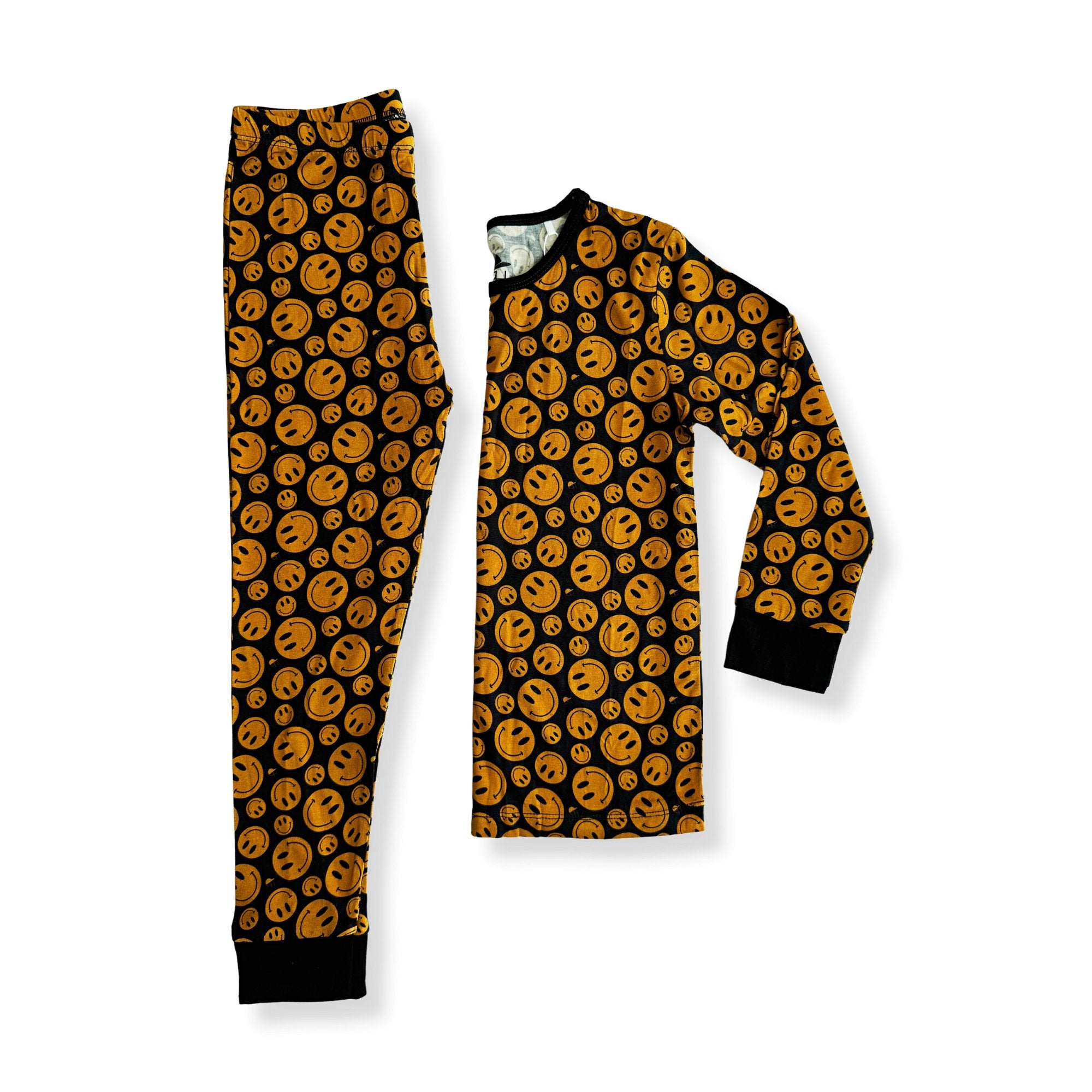 Copper Smiley Bamboo Long Sleeve Pajamas - George Hats