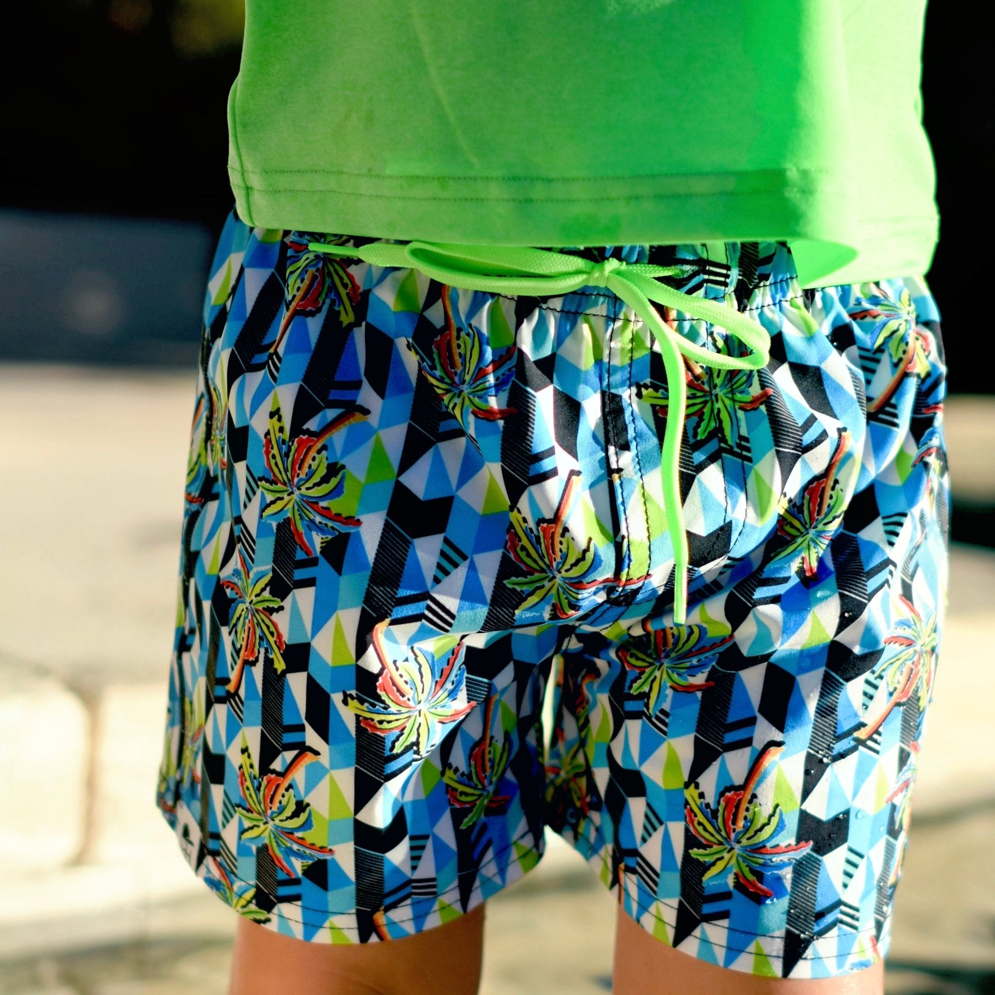 Electric Palm Hybrid Swim Shorts - George Hats