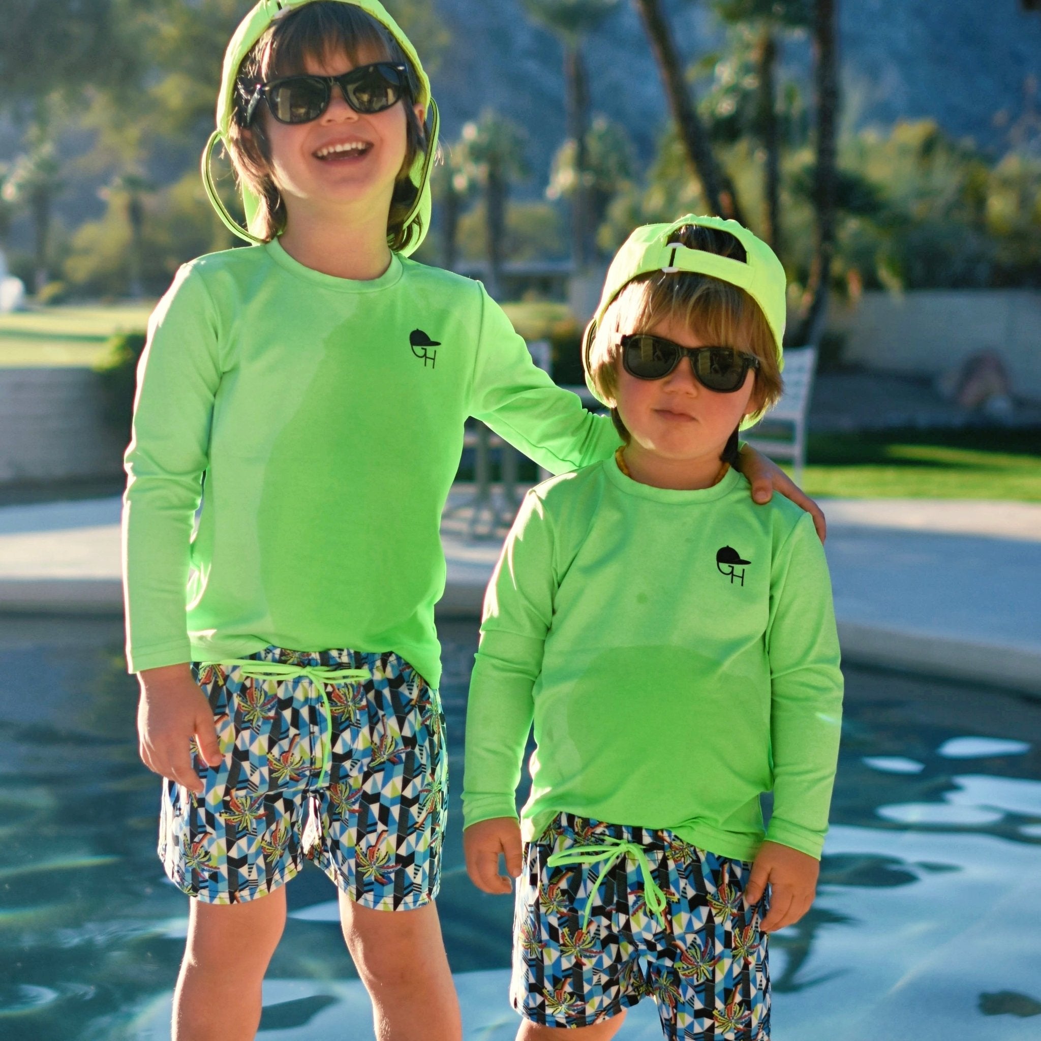 Electric Palm Hybrid Swim Shorts - George Hats