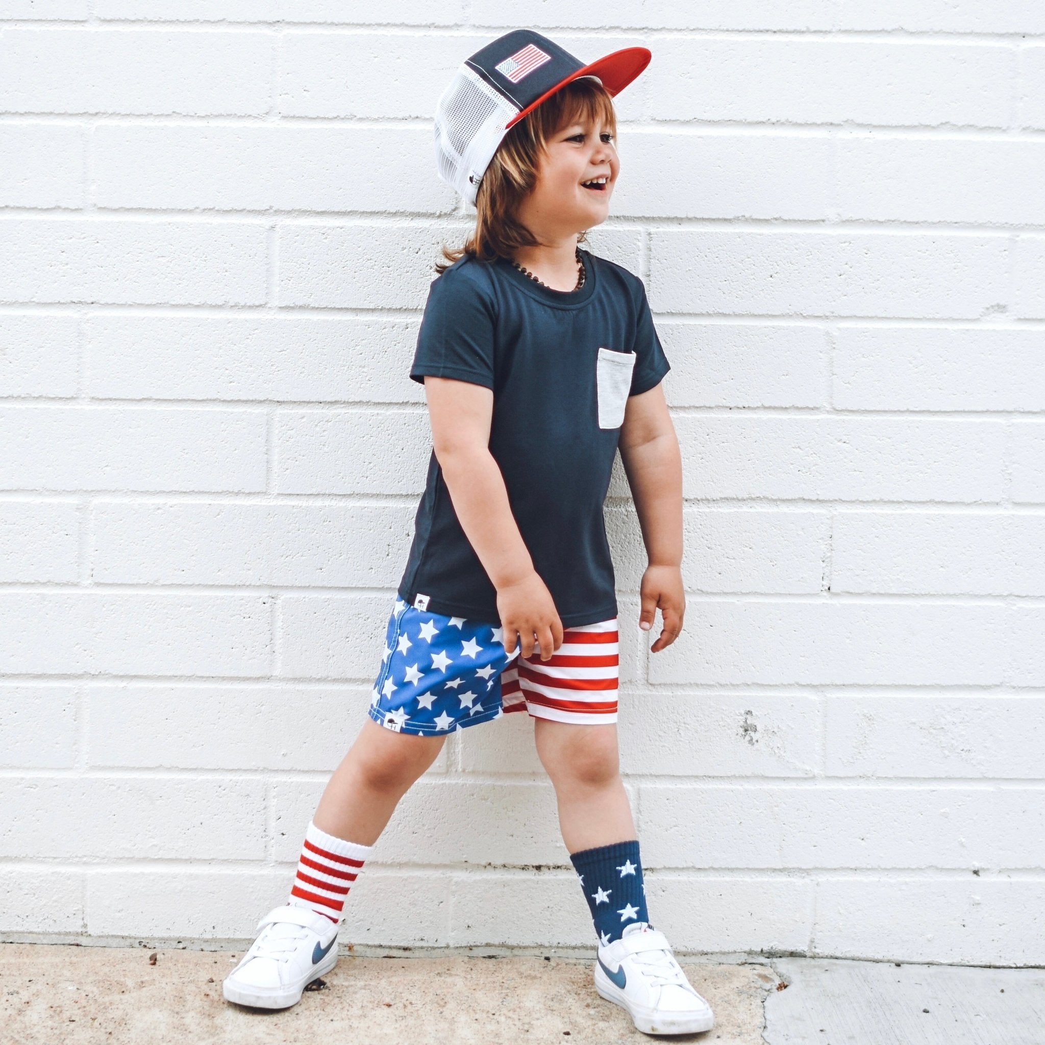 Flag USA Color Block Trucker - George Hats