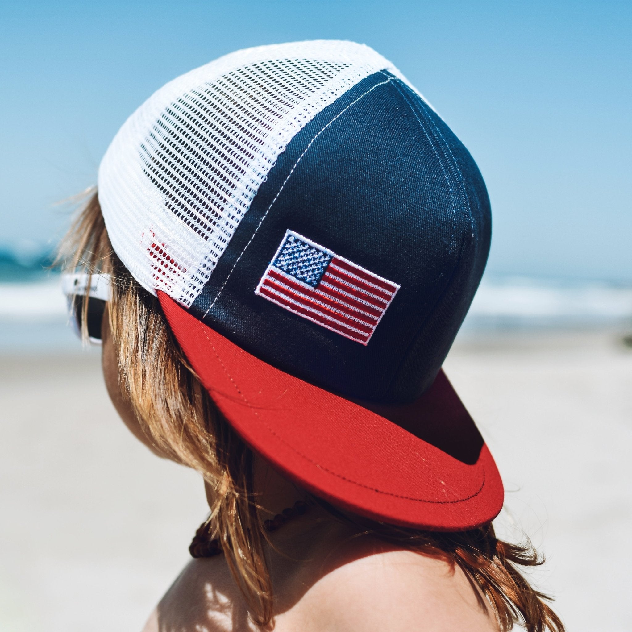 Flag USA Color Block Trucker - George Hats