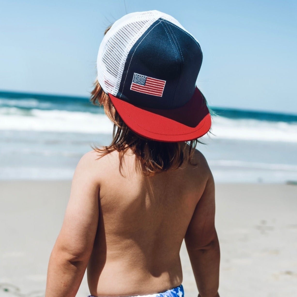 Flag USA Color Block Trucker - George Hats