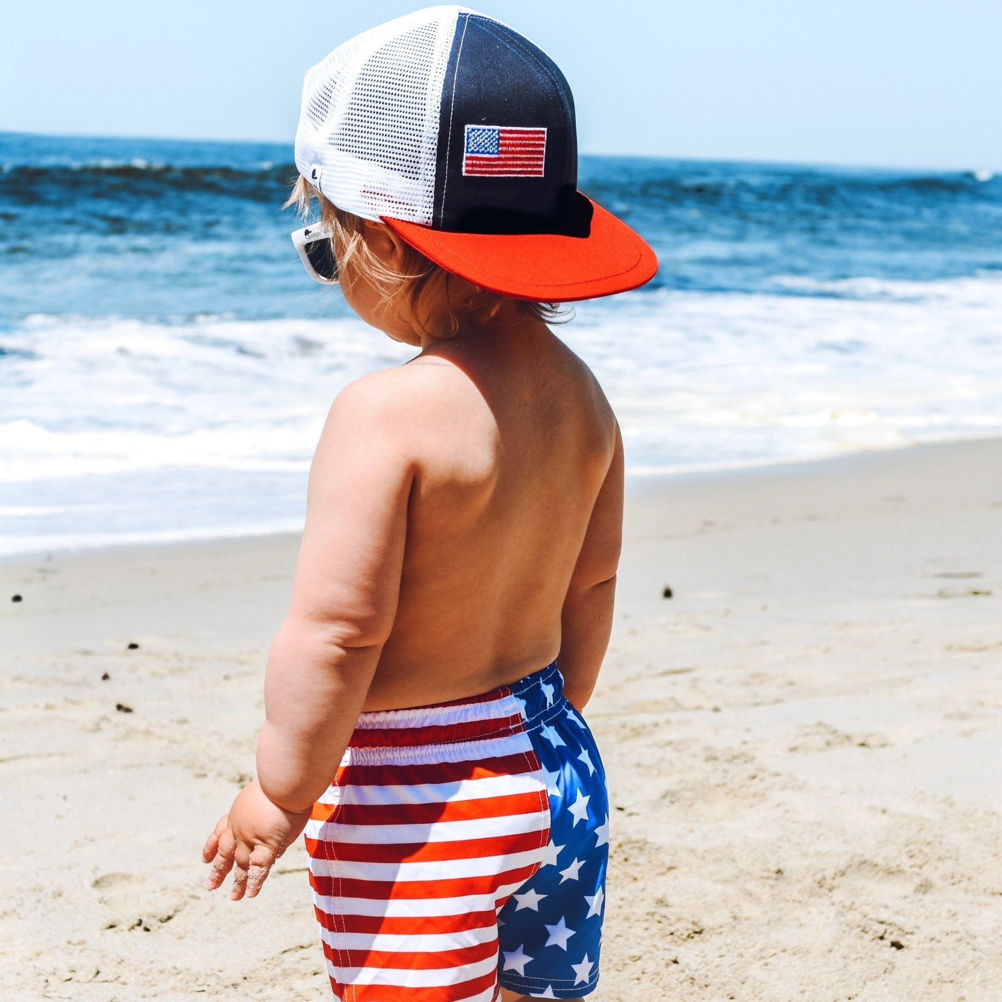 Flag USA Color Block Trucker - George Hats