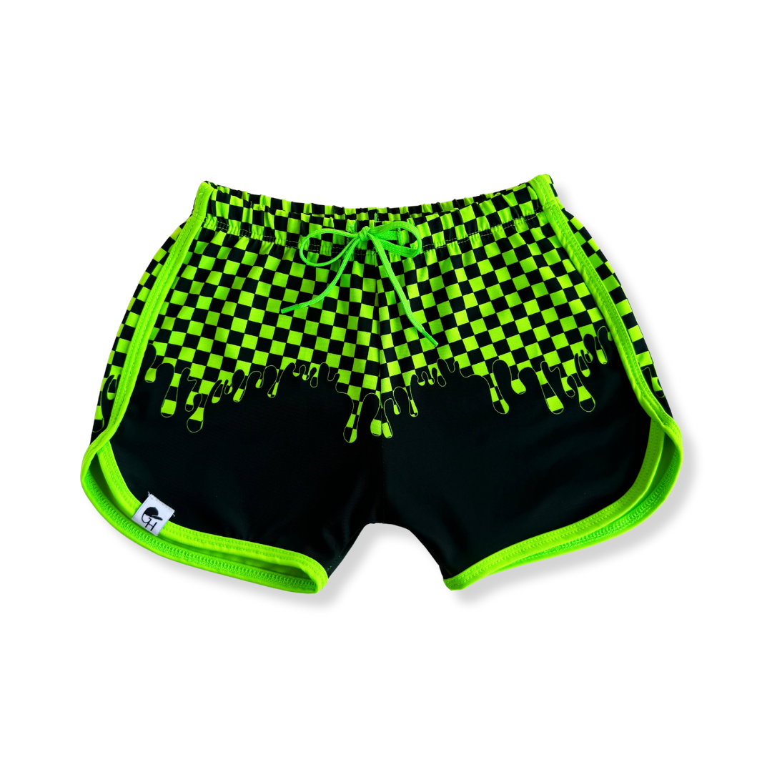 Drip Check Neon Spotfast™ Track Swim Shorts