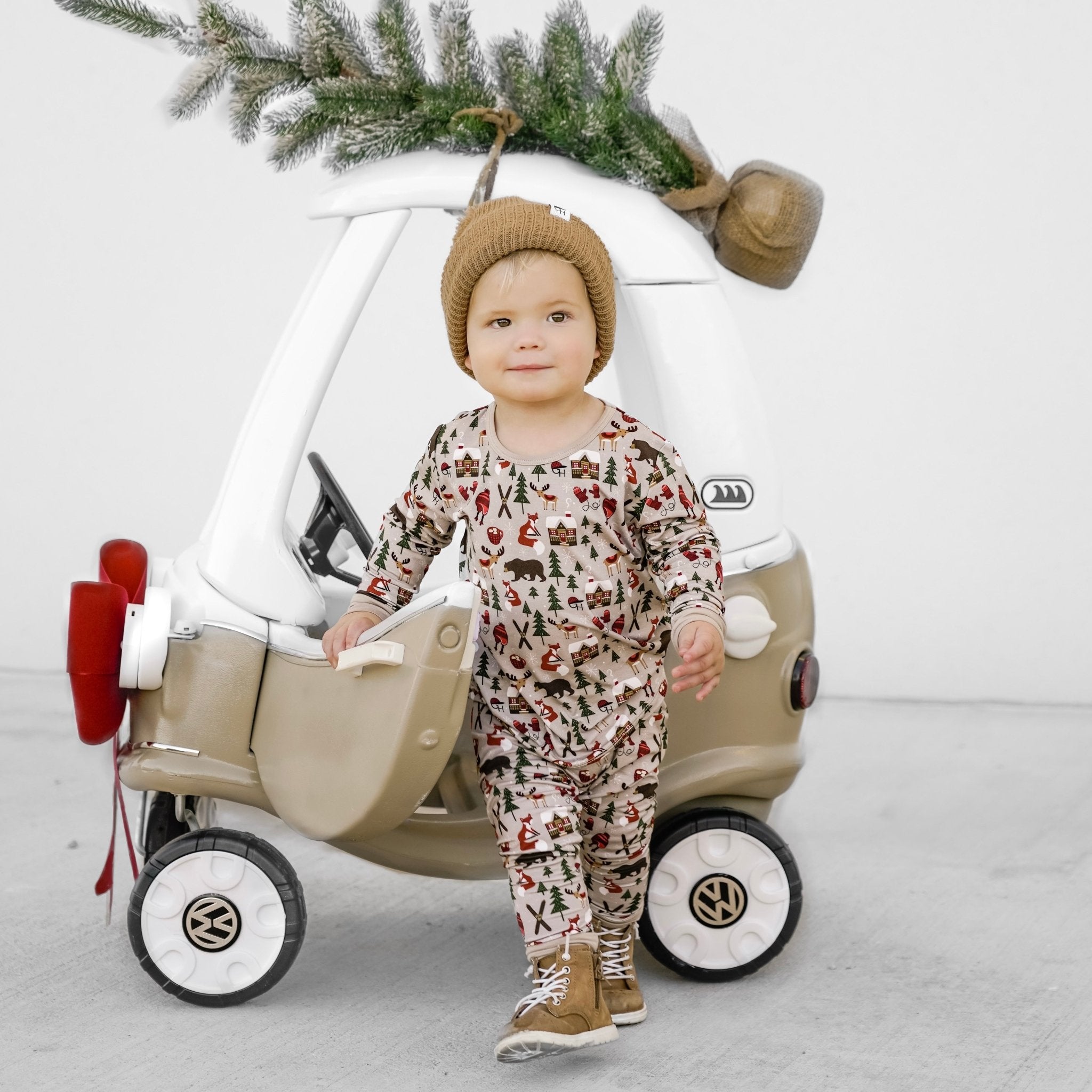 Holiday Bamboo Long Sleeve Pajamas - George Hats