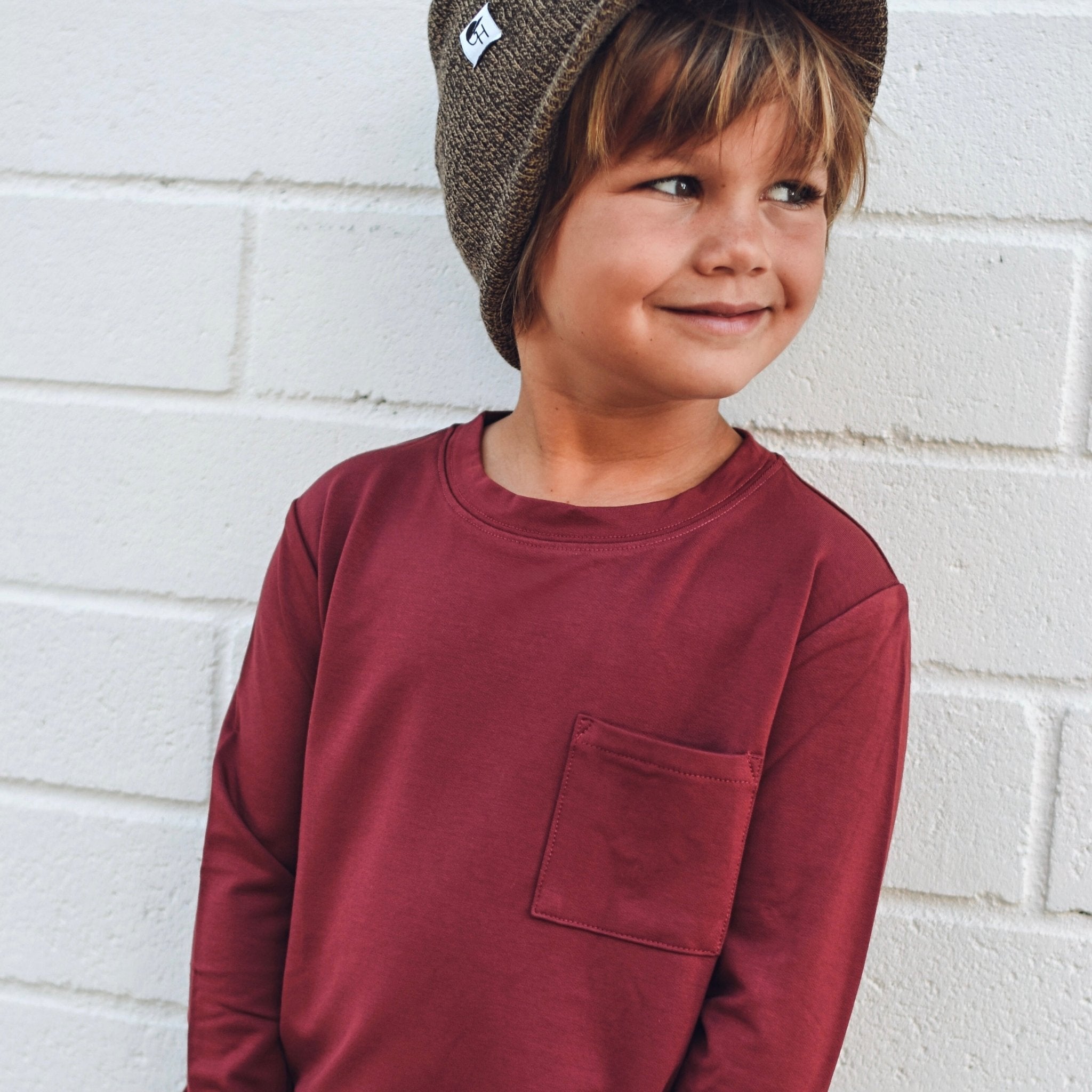 Long Sleeve Bamboo Pocket Tee - George Hats