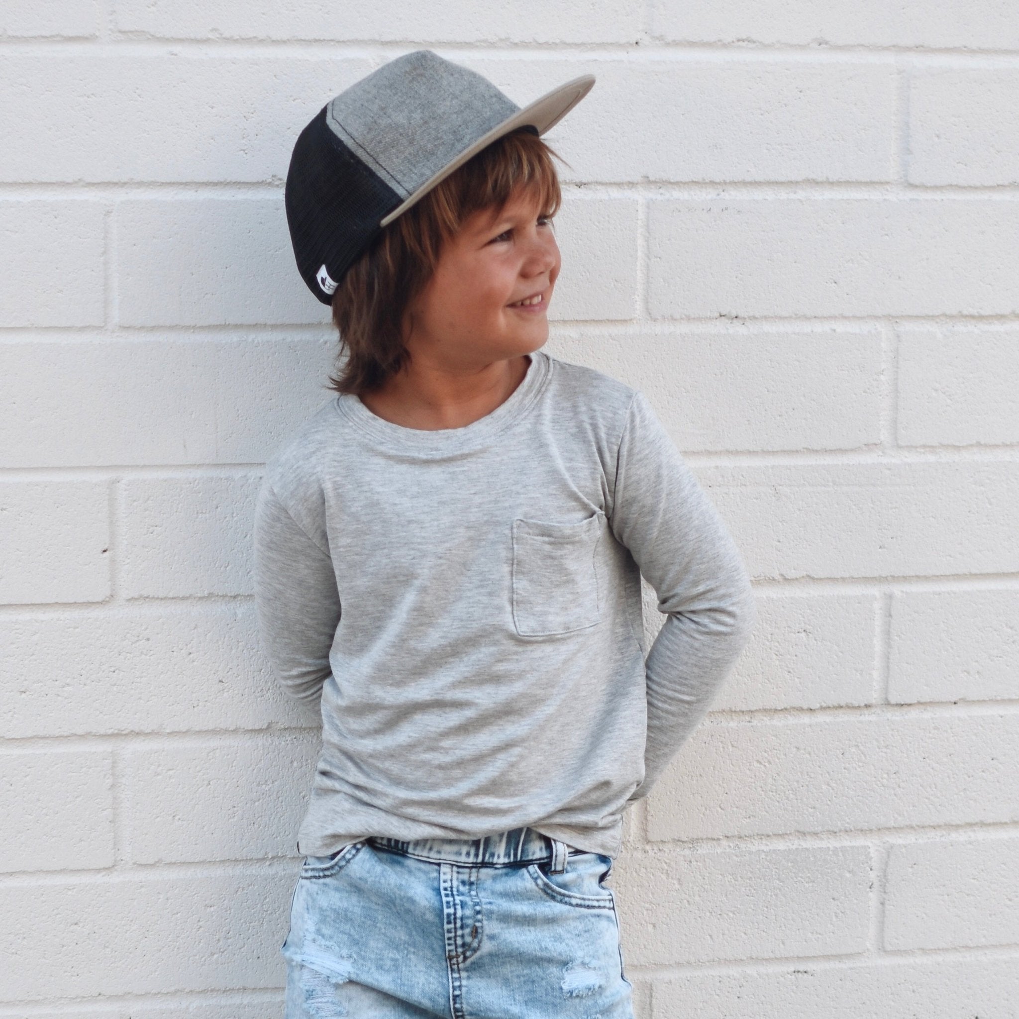 Long Sleeve Bamboo Pocket Tee - George Hats