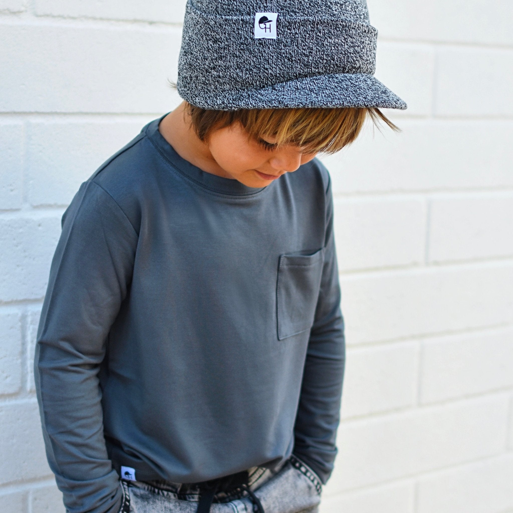 Long Sleeve Bamboo Pocket Tee - George Hats