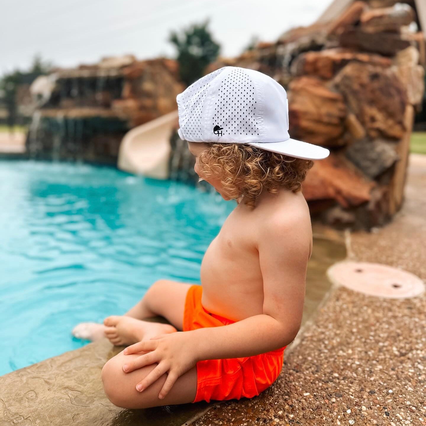 Neon Orange Hybrid Swim Shorts - George Hats