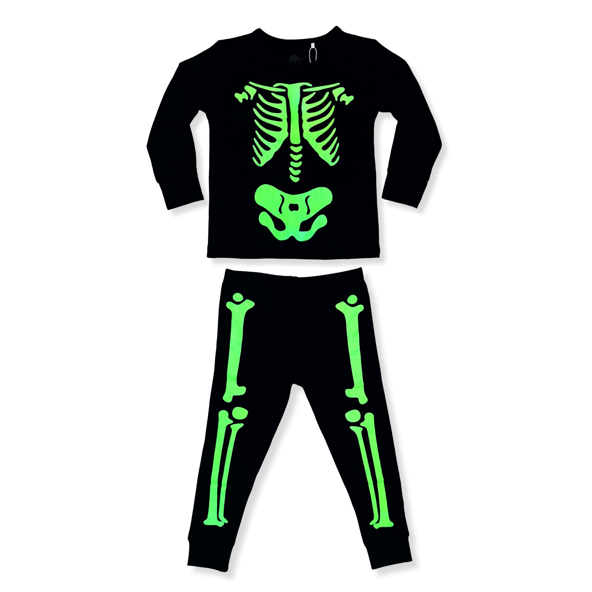 Neon Skeleton Bamboo Long Sleeve Pajamas - George Hats