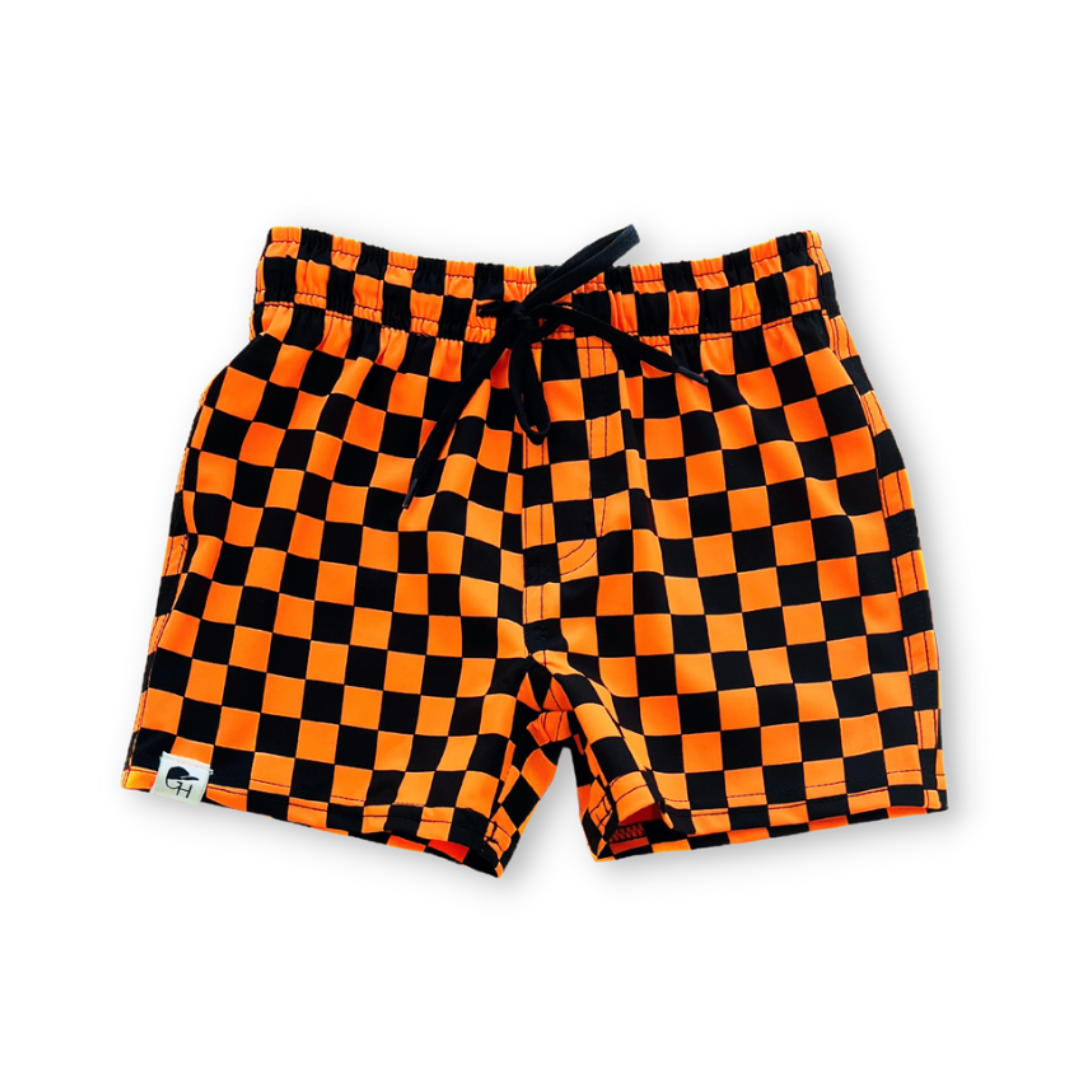 Neon Spotfast™ Check Hybrid Swim Shorts