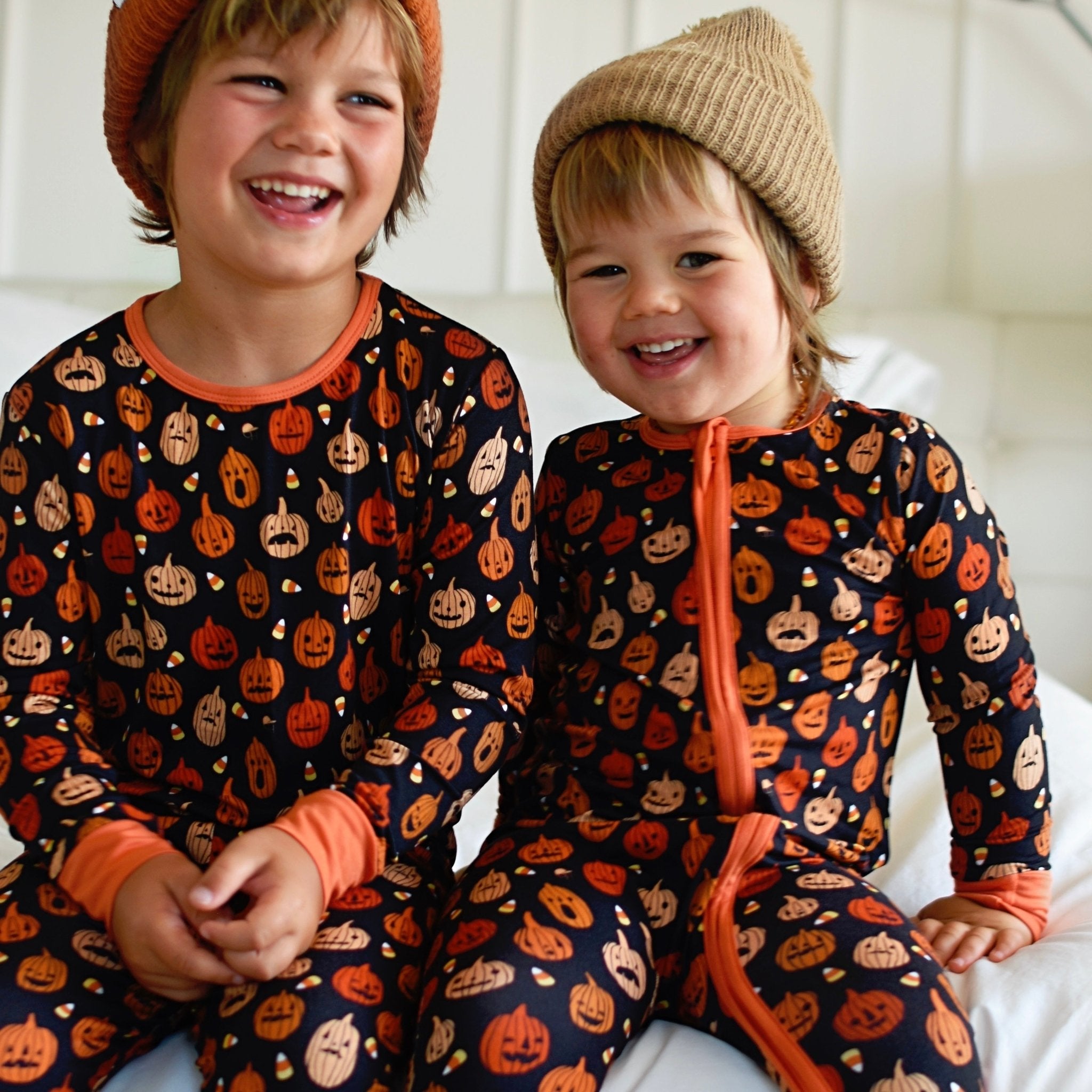 Pumpkins Zippered One Piece Pajama - George Hats