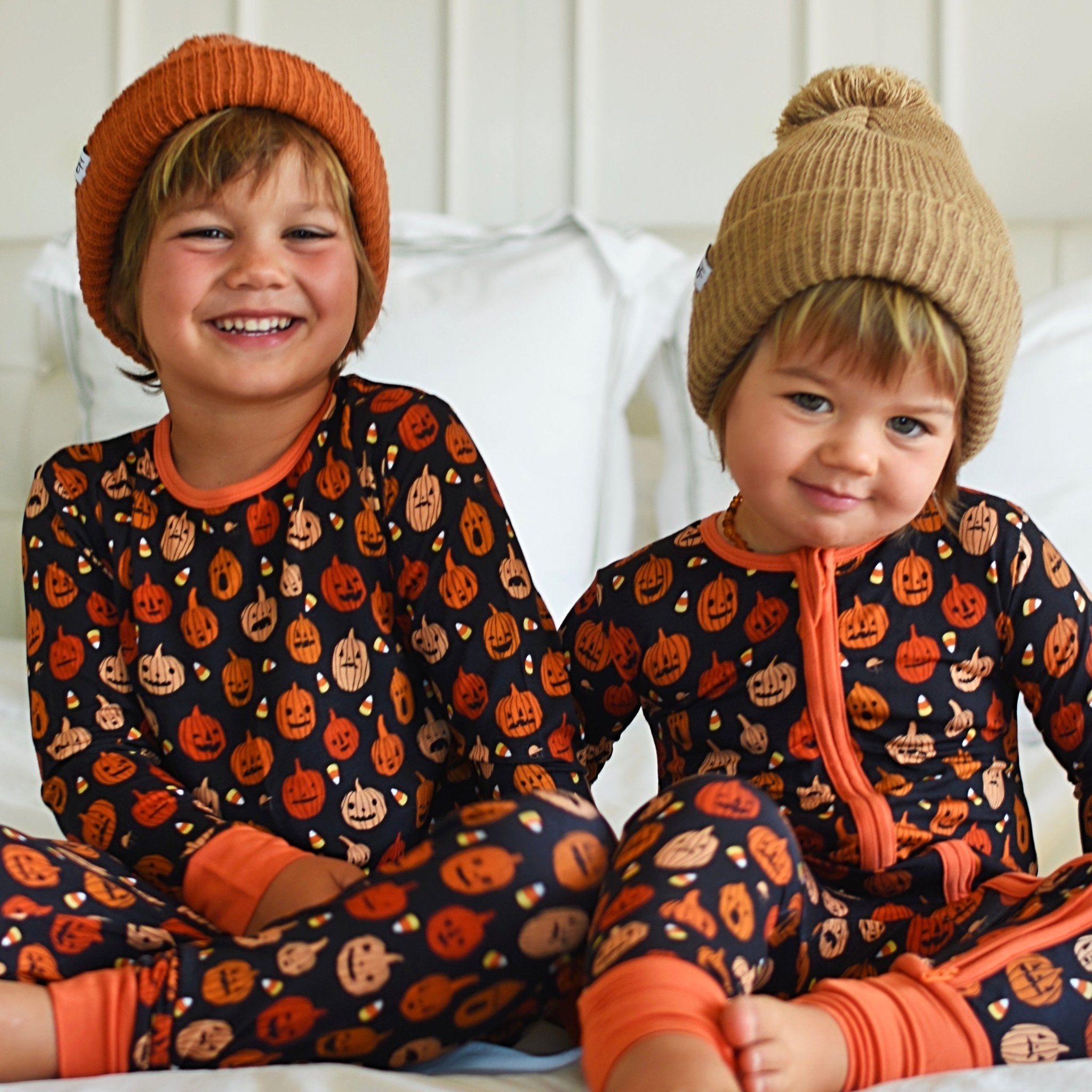 Pumpkins Zippered One Piece Pajama - George Hats