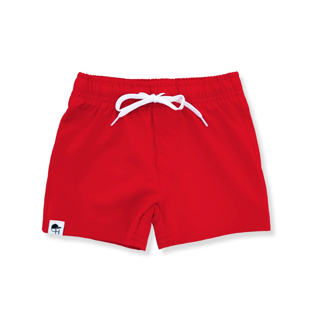 Red Hybrid Swim Shorts - George Hats