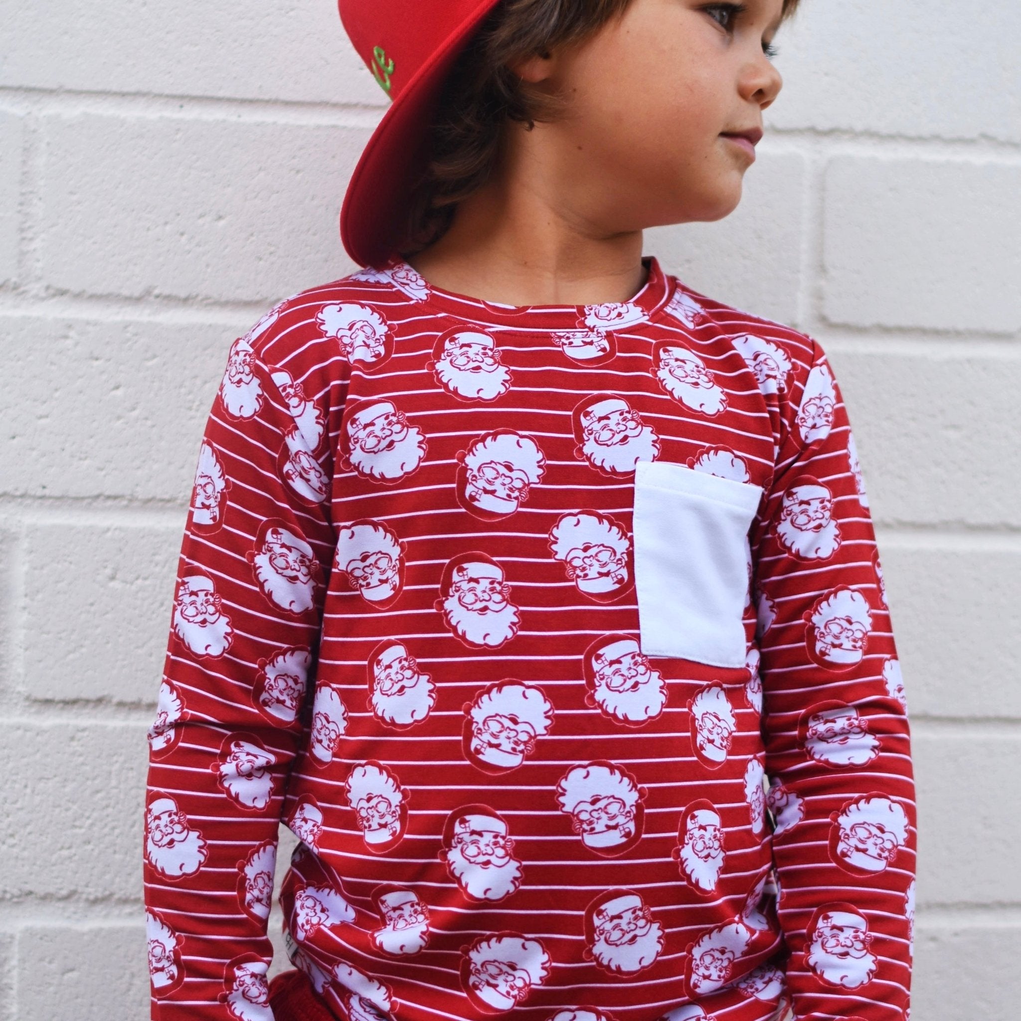 Santa Long Sleeve Bamboo Tee - George Hats