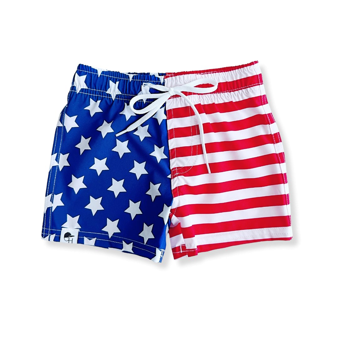 Stars & Stripes Hybrid Swim Shorts - George Hats
