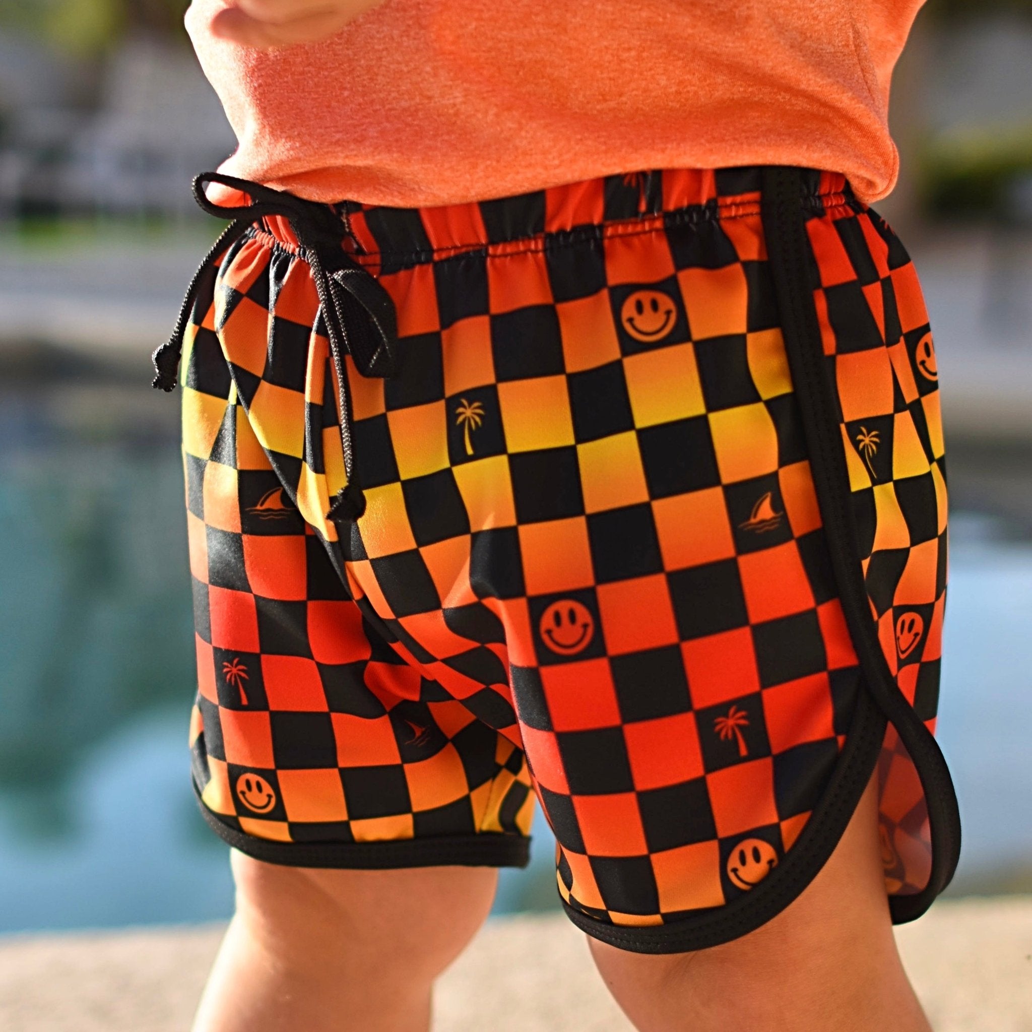 Check Track Swim Shorts