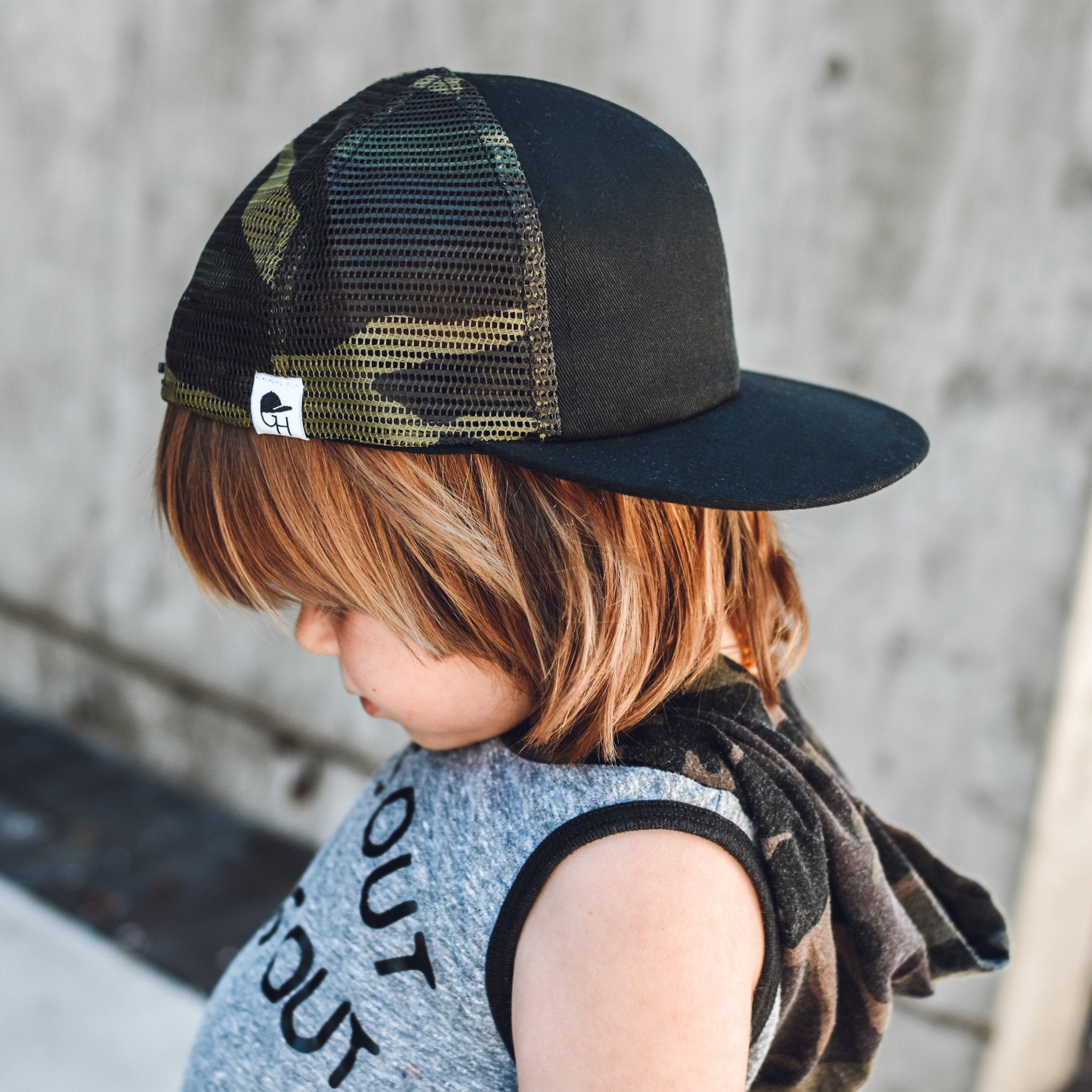 Black Camo Mesh Trucker hat - George Hats