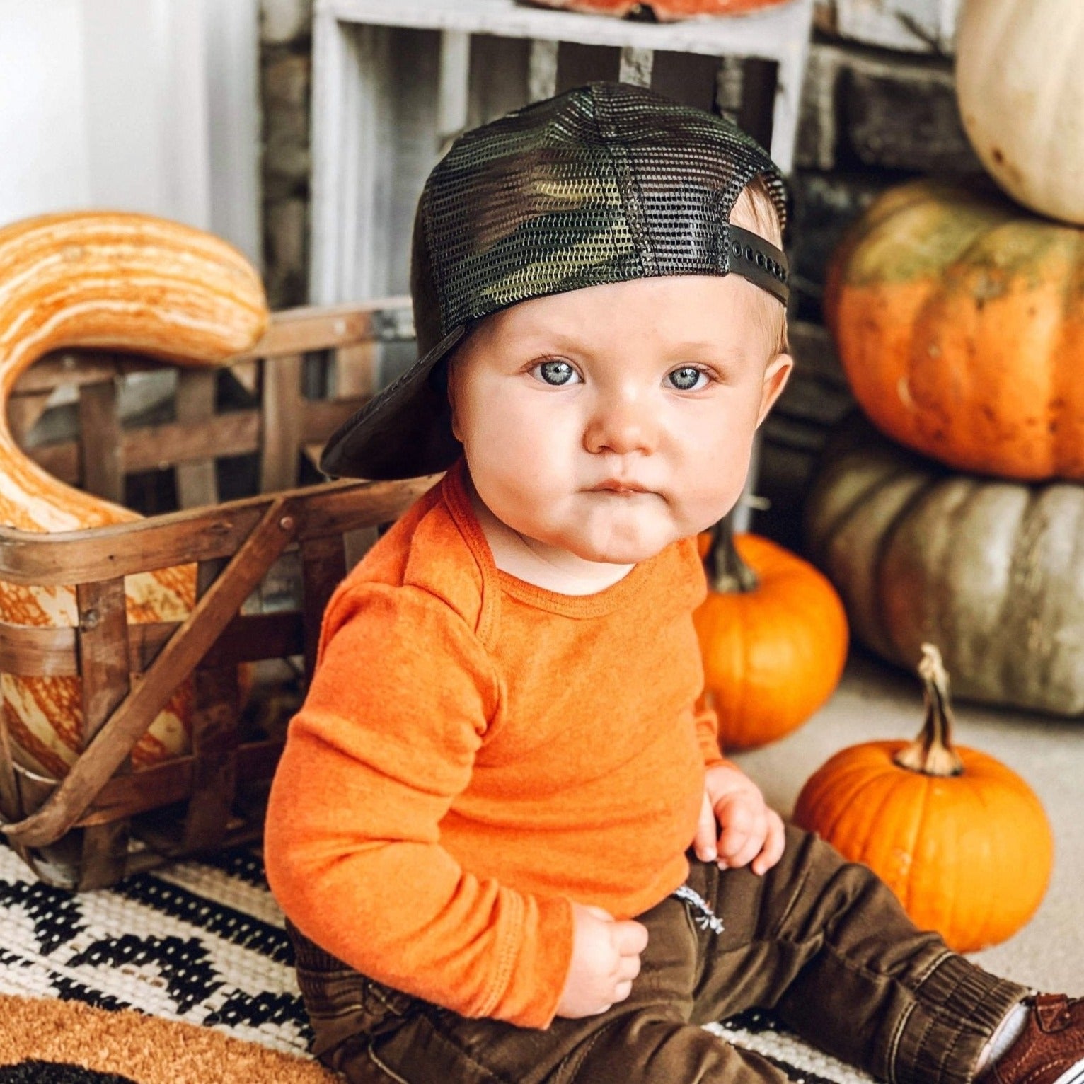 Black Camo Mesh Trucker - George Hats