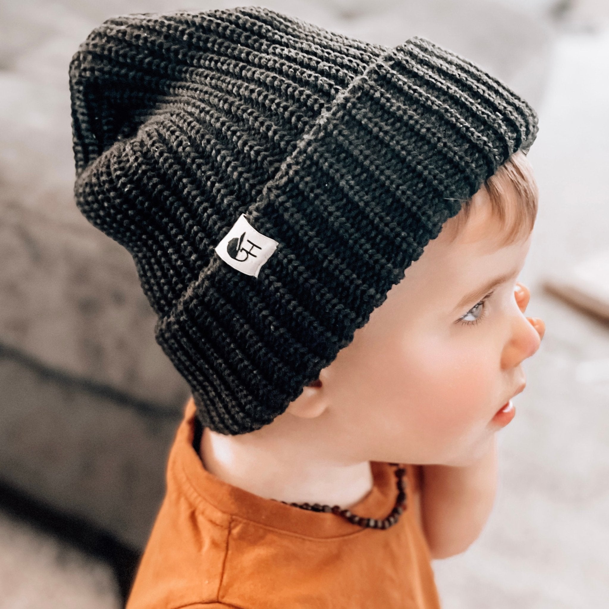 Black Chunky Knit Beanie - George Hats