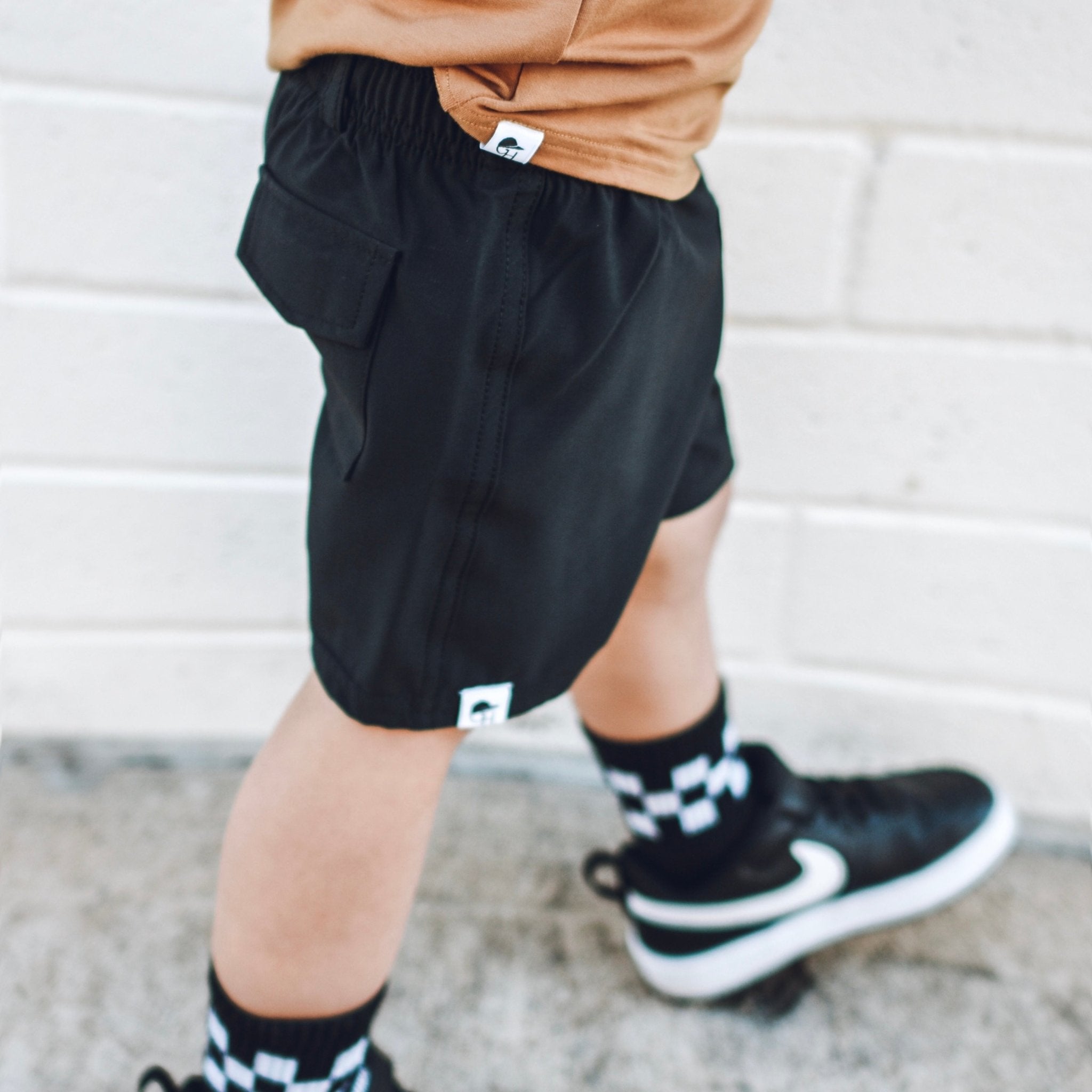 Black Hybrid Walk Shorts - George Hats