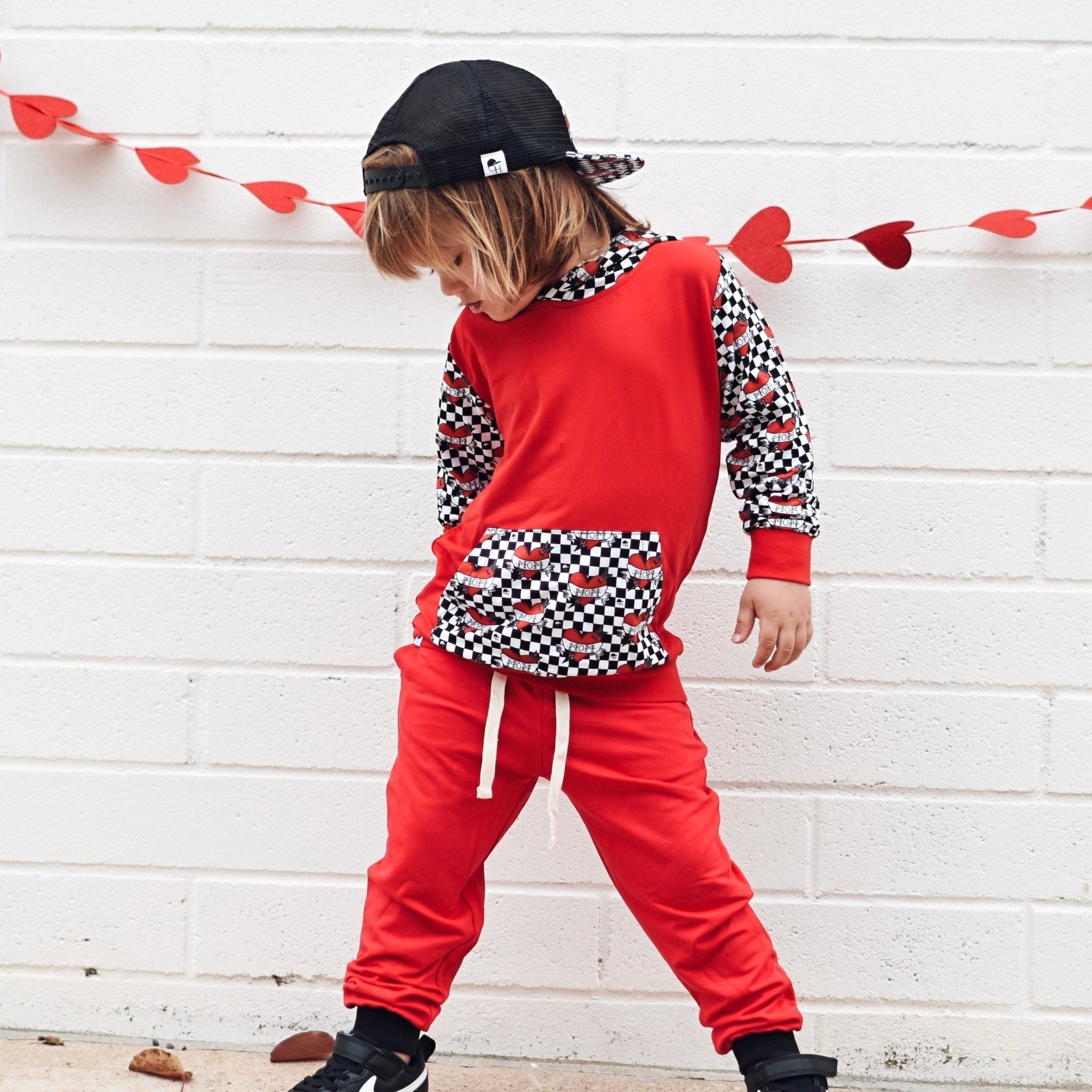 Black Red Jogger - George Hats